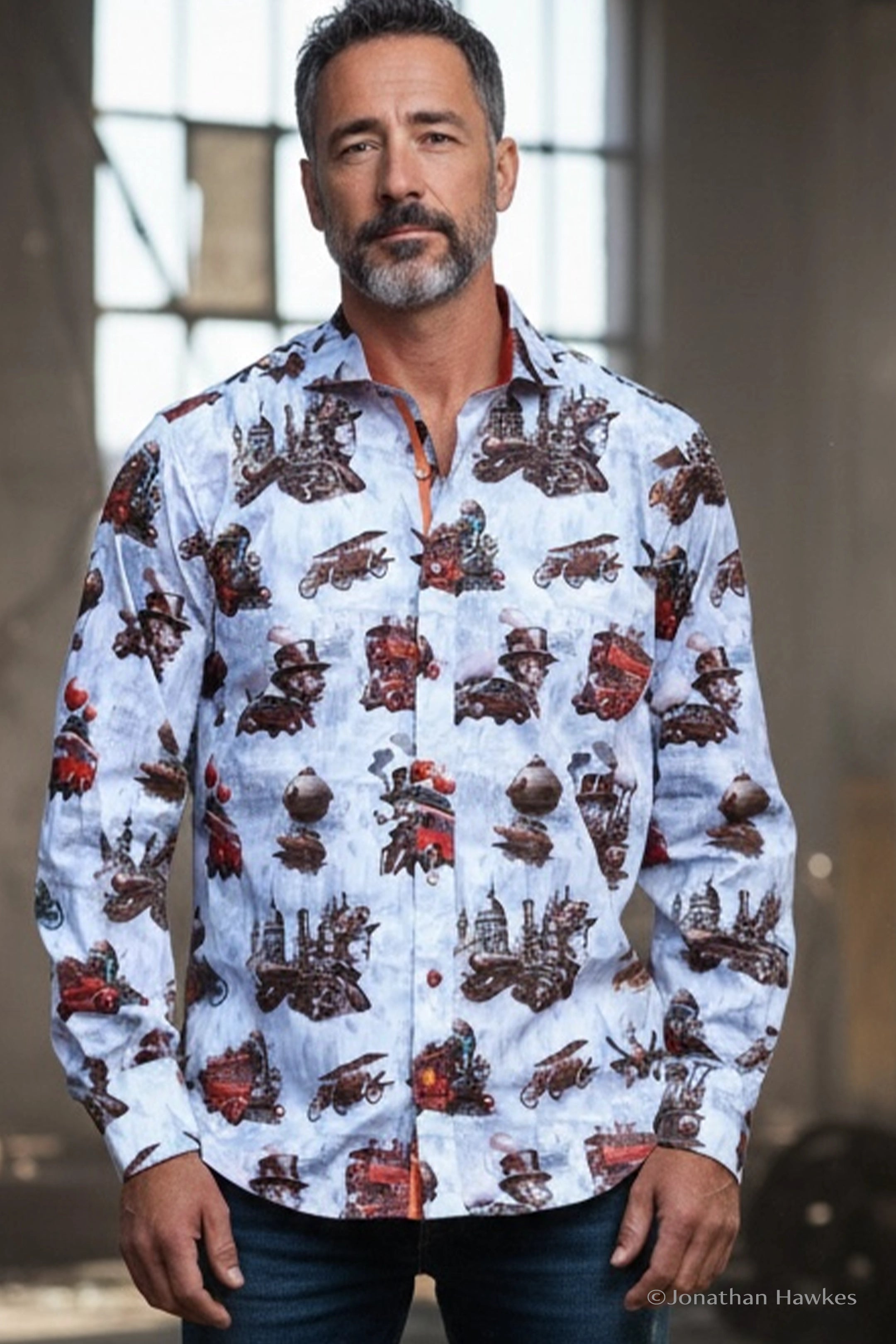 Claudio Lugli Steampunk City White Shirt