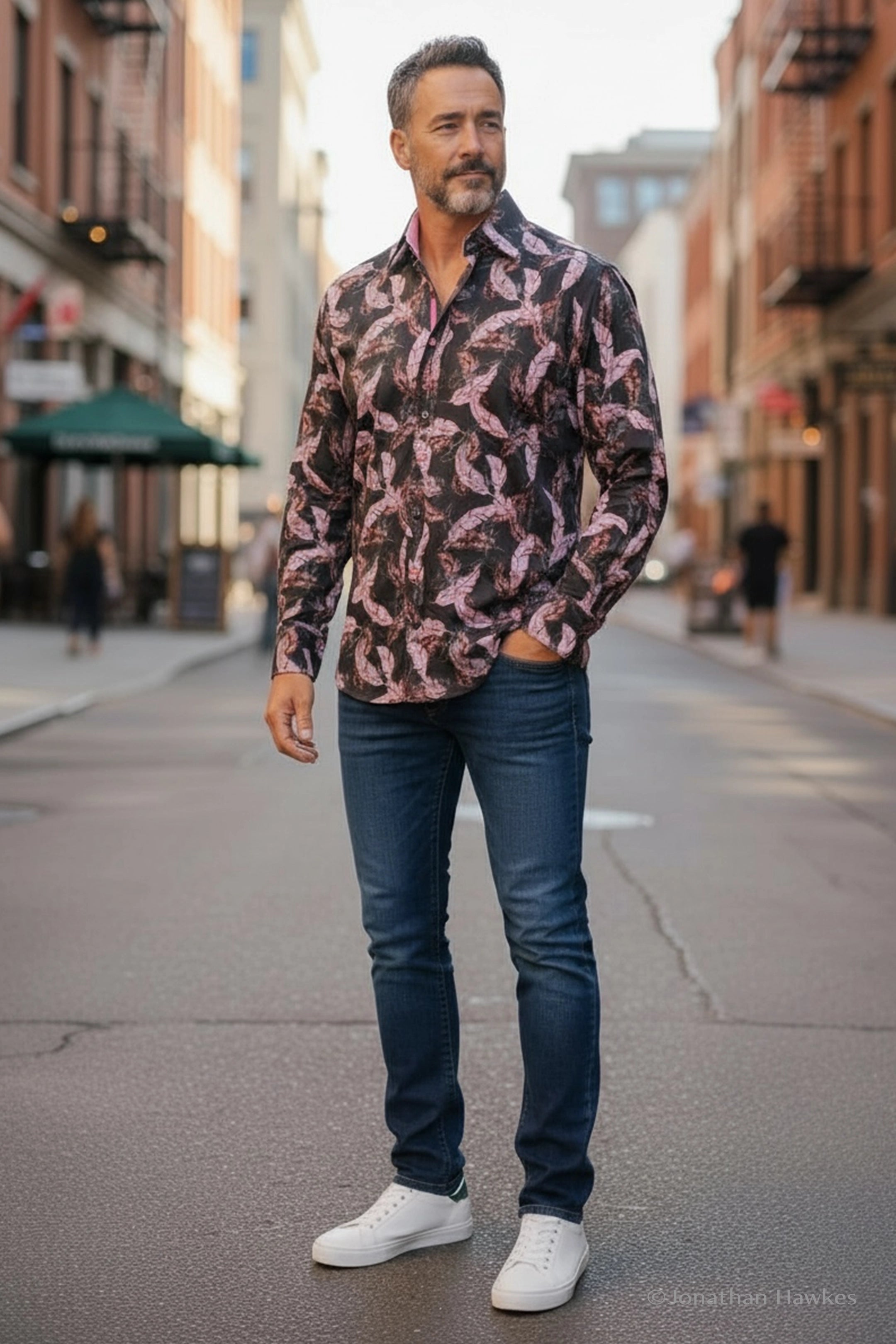 Claudio Lugli Pink Feather Print Shirt