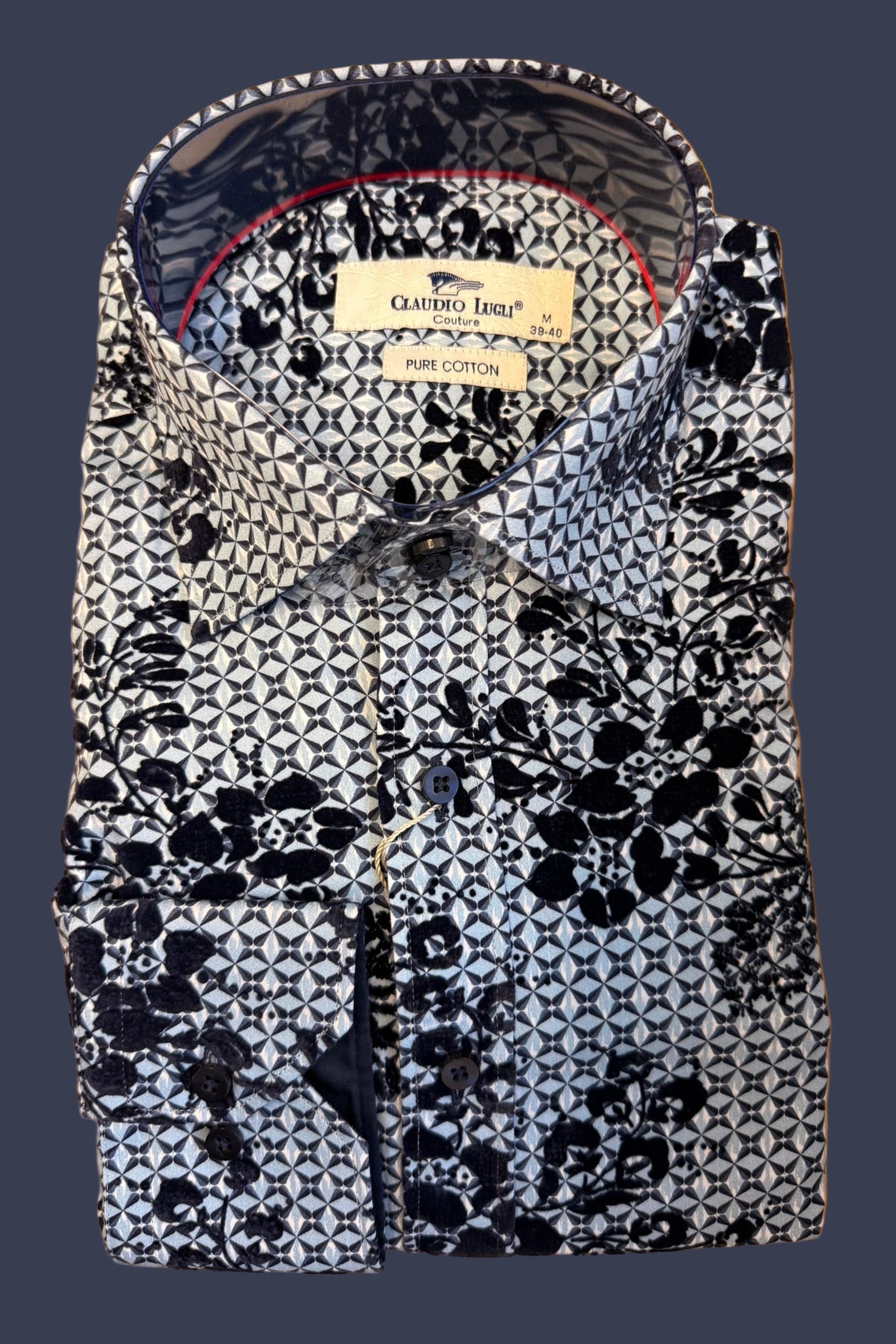 Claudio Lugli Blue Flock Shirt