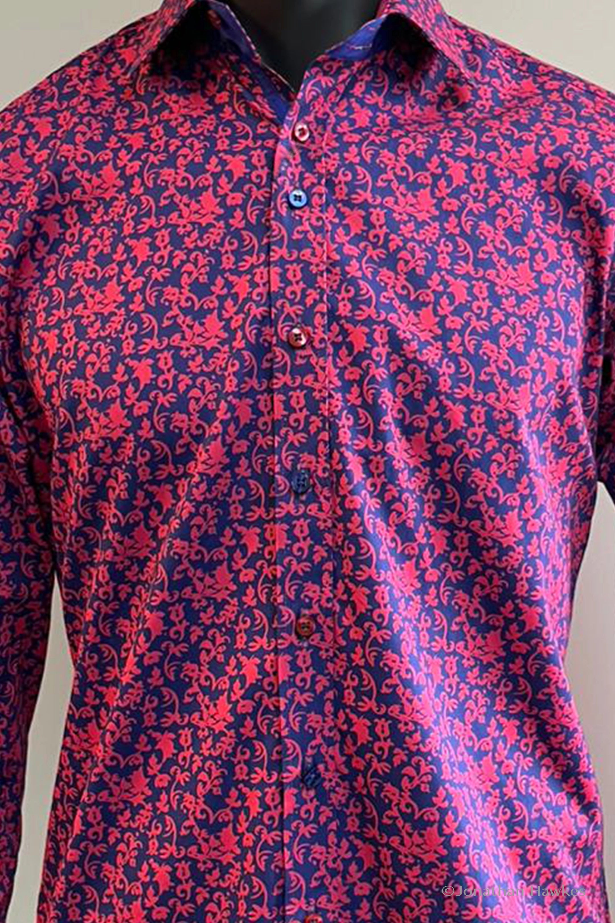 Claudio Lugli Fuchsia Ornaments Shirt