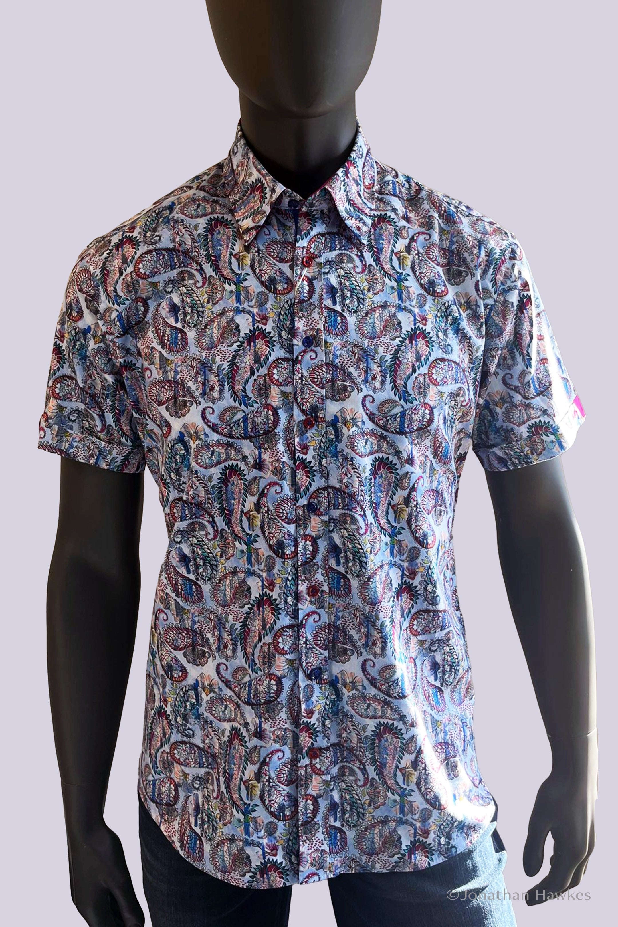 Claudio Lugli Paisley Print Short Sleeve Shirt
