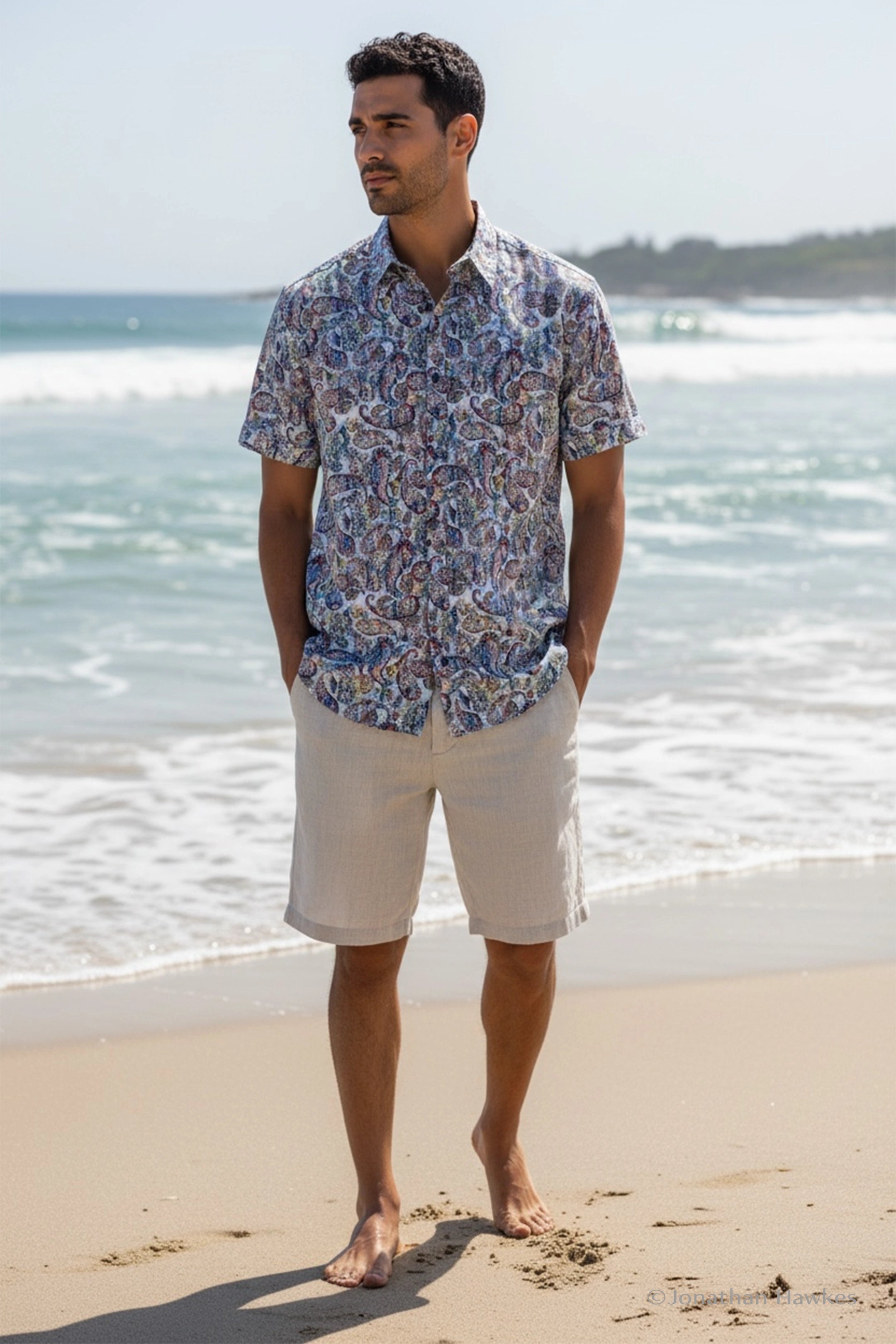 Claudio Lugli Paisley Print Short Sleeve Shirt