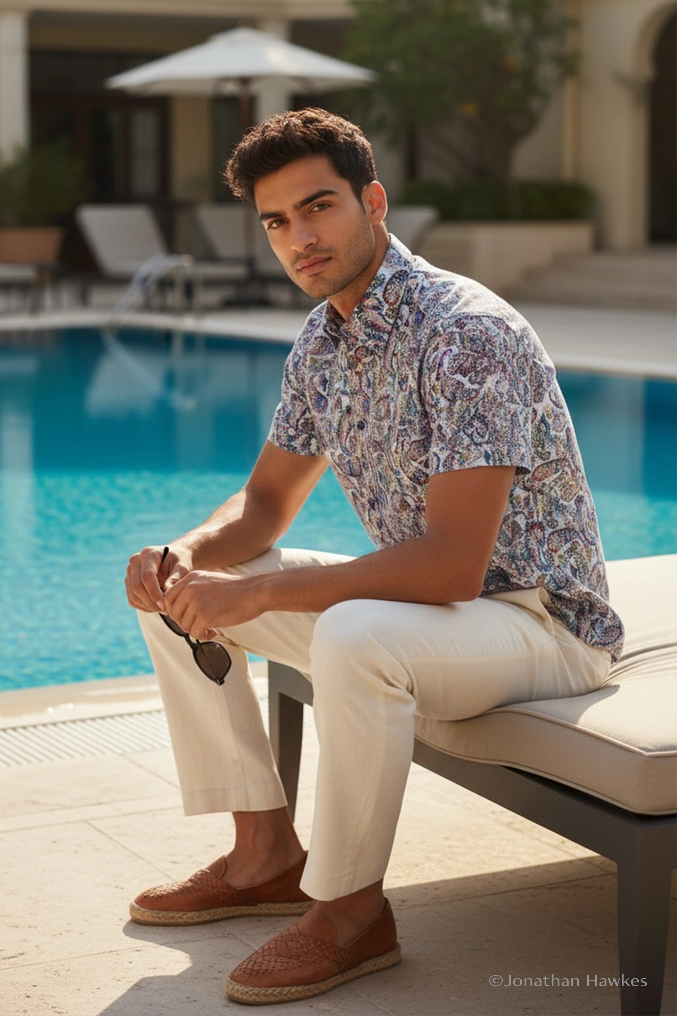 Claudio Lugli Paisley Print Short Sleeve Shirt