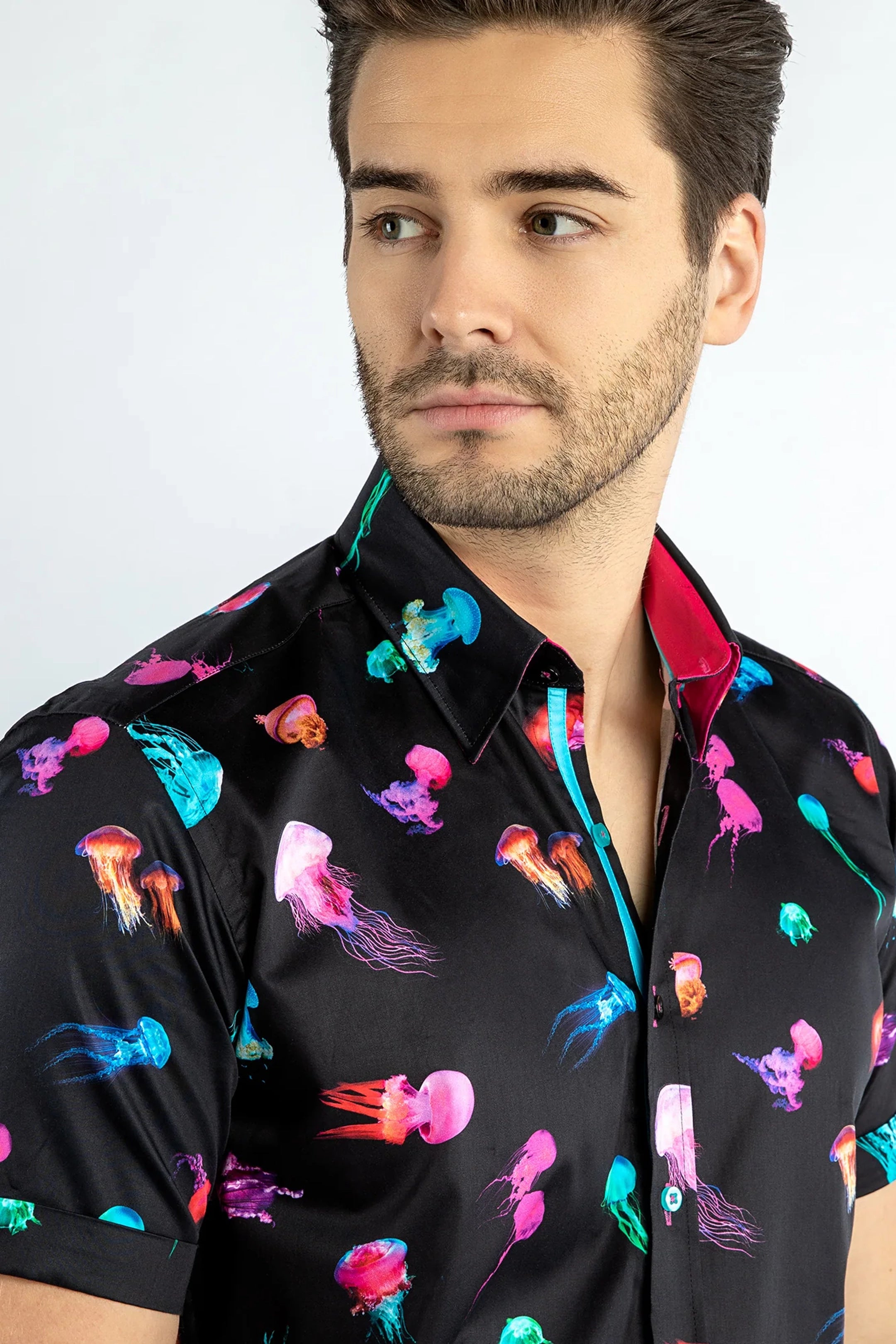 Claudio Lugli Black Jellyfish Print Shirt
