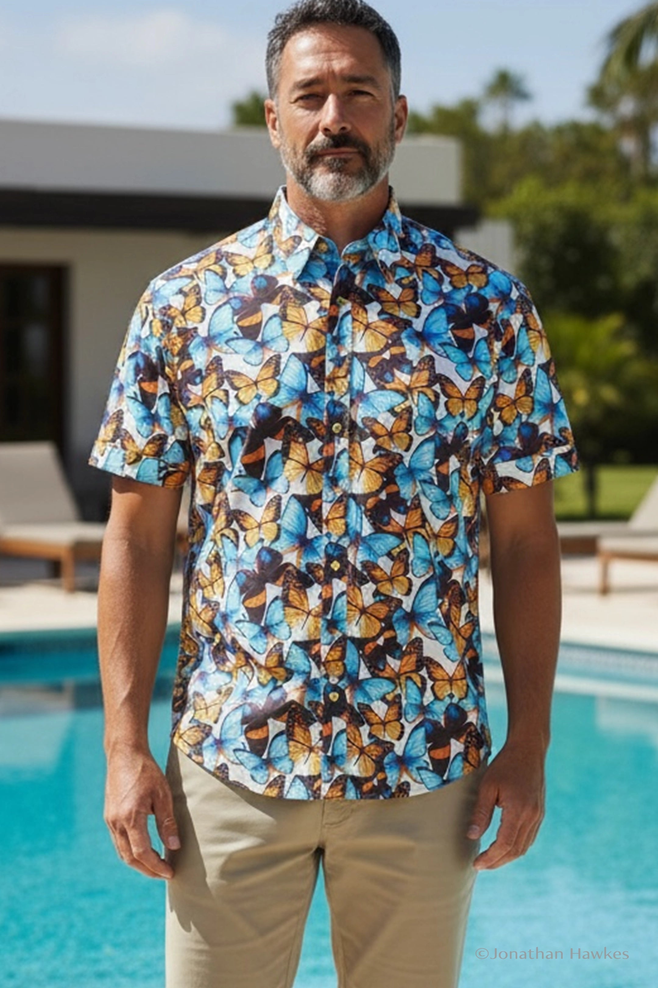 Claudio Lugli Butterfly Short Sleeve Shirt