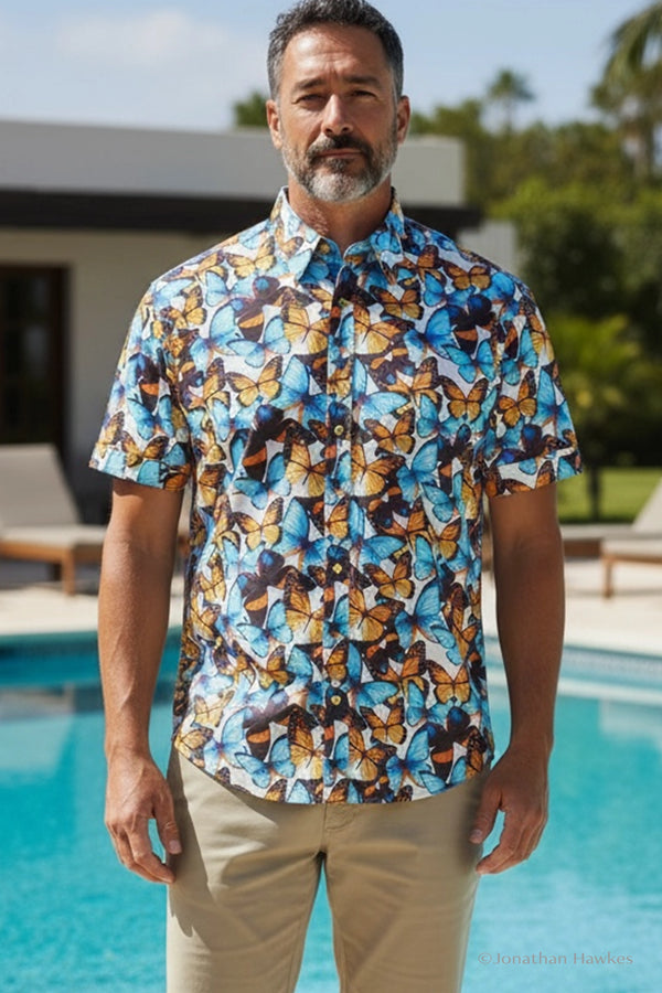 Claudio Lugli Butterfly Short Sleeve Shirt