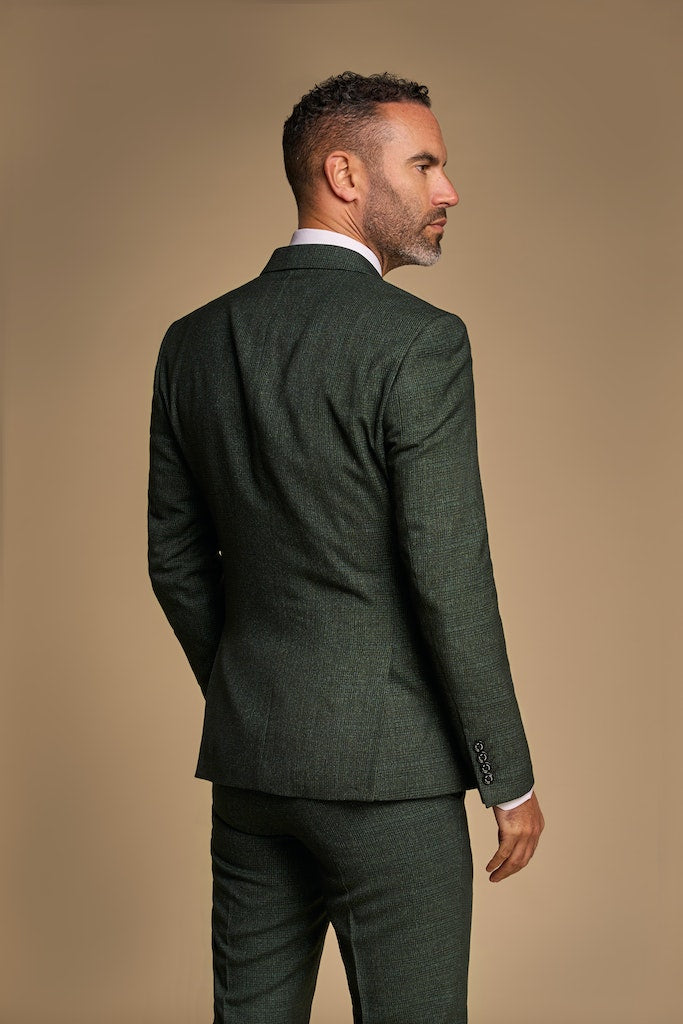 Caridi Olive Double-Breasted Blazer