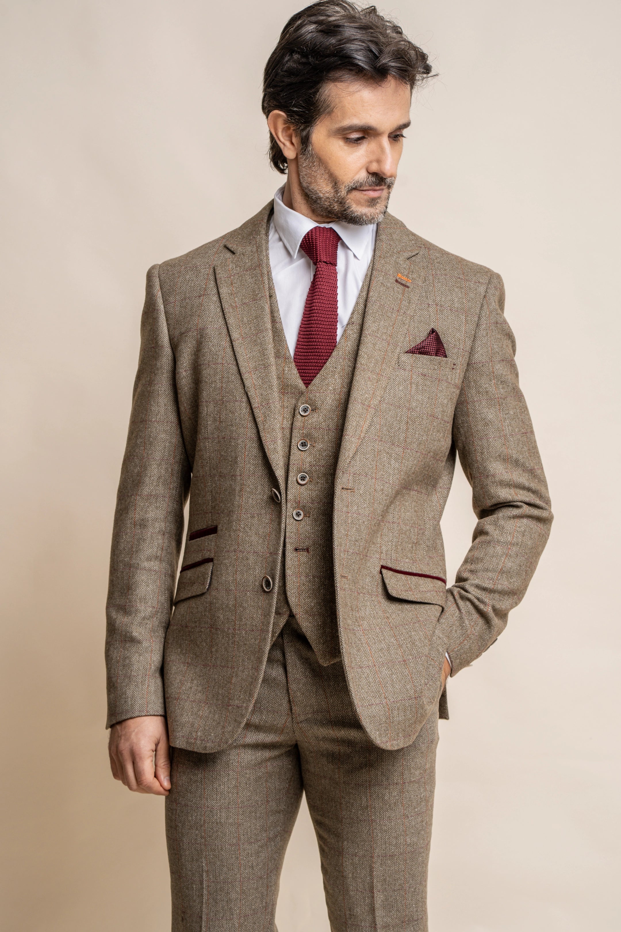 Gaston Sage Three Piece Suit