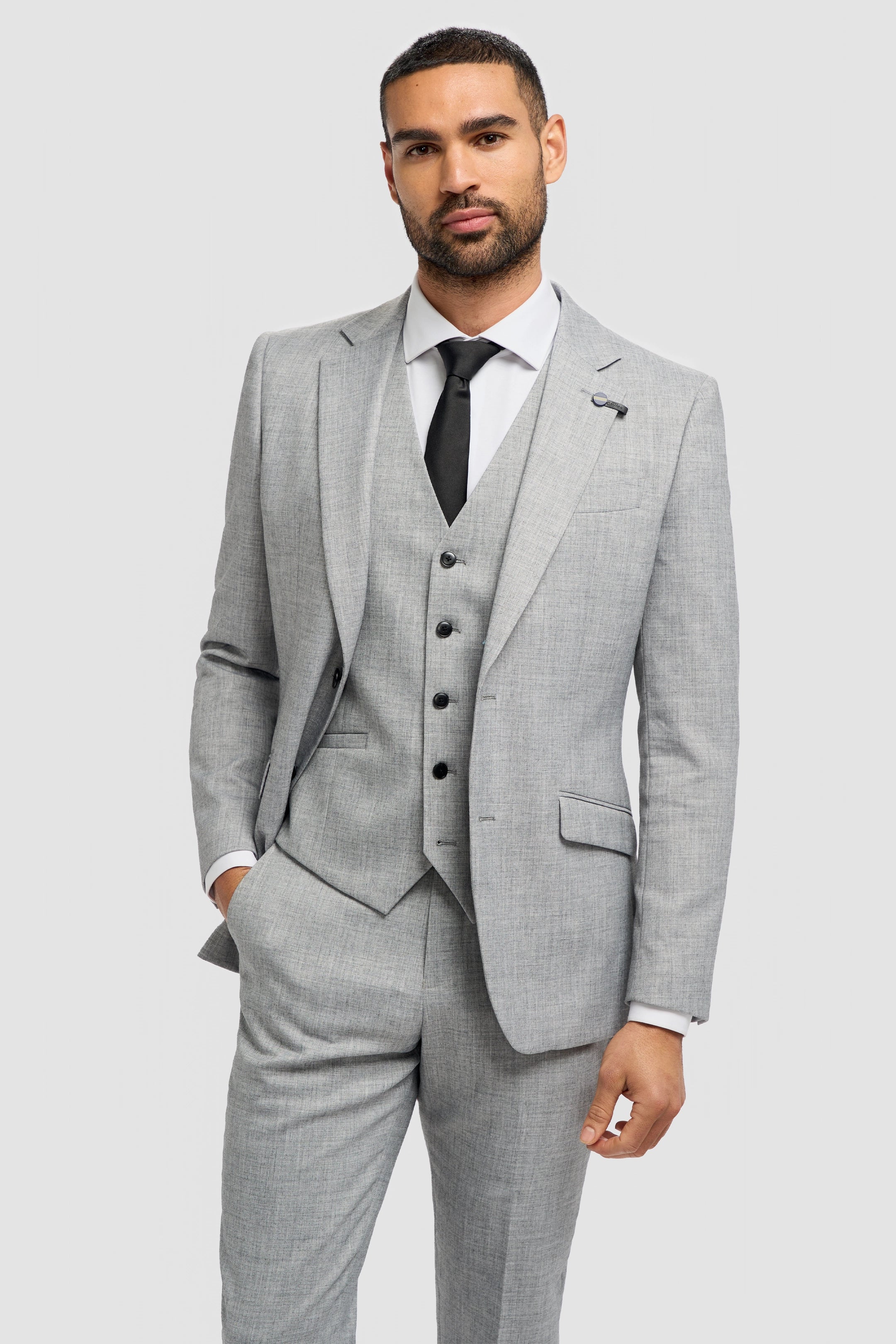 Malibu Grey Three Piece Suit