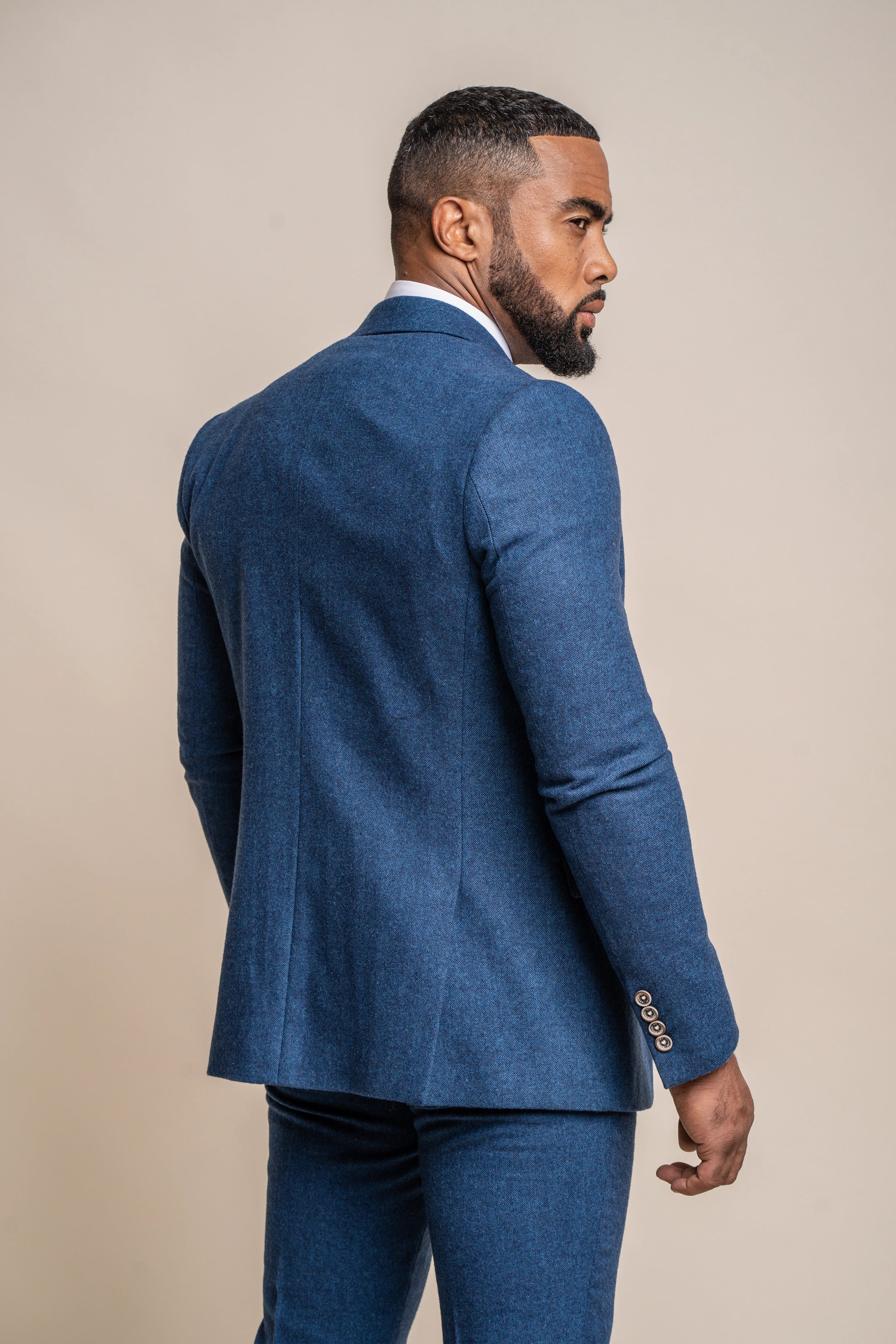 Orson Blue Tweed Three Piece Suit