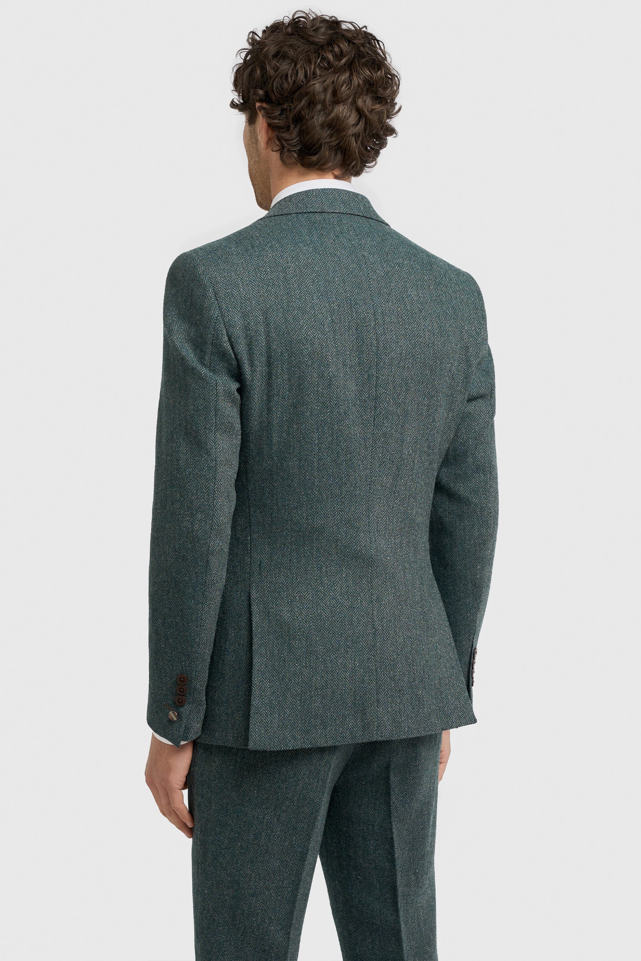 Thomas Lush Olive Tweed Three Piece Suit