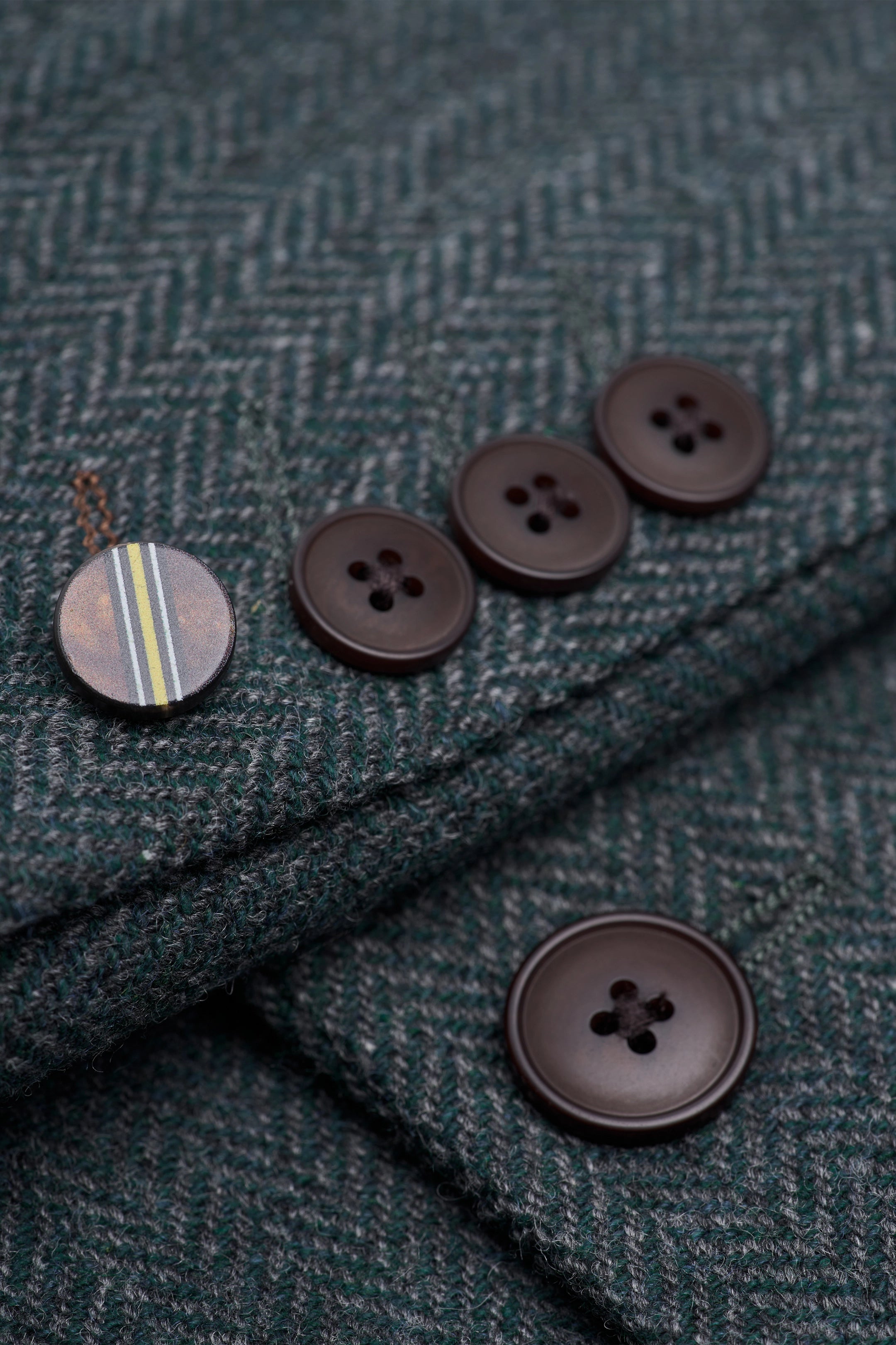 Thomas Lush Olive Tweed Three Piece Suit