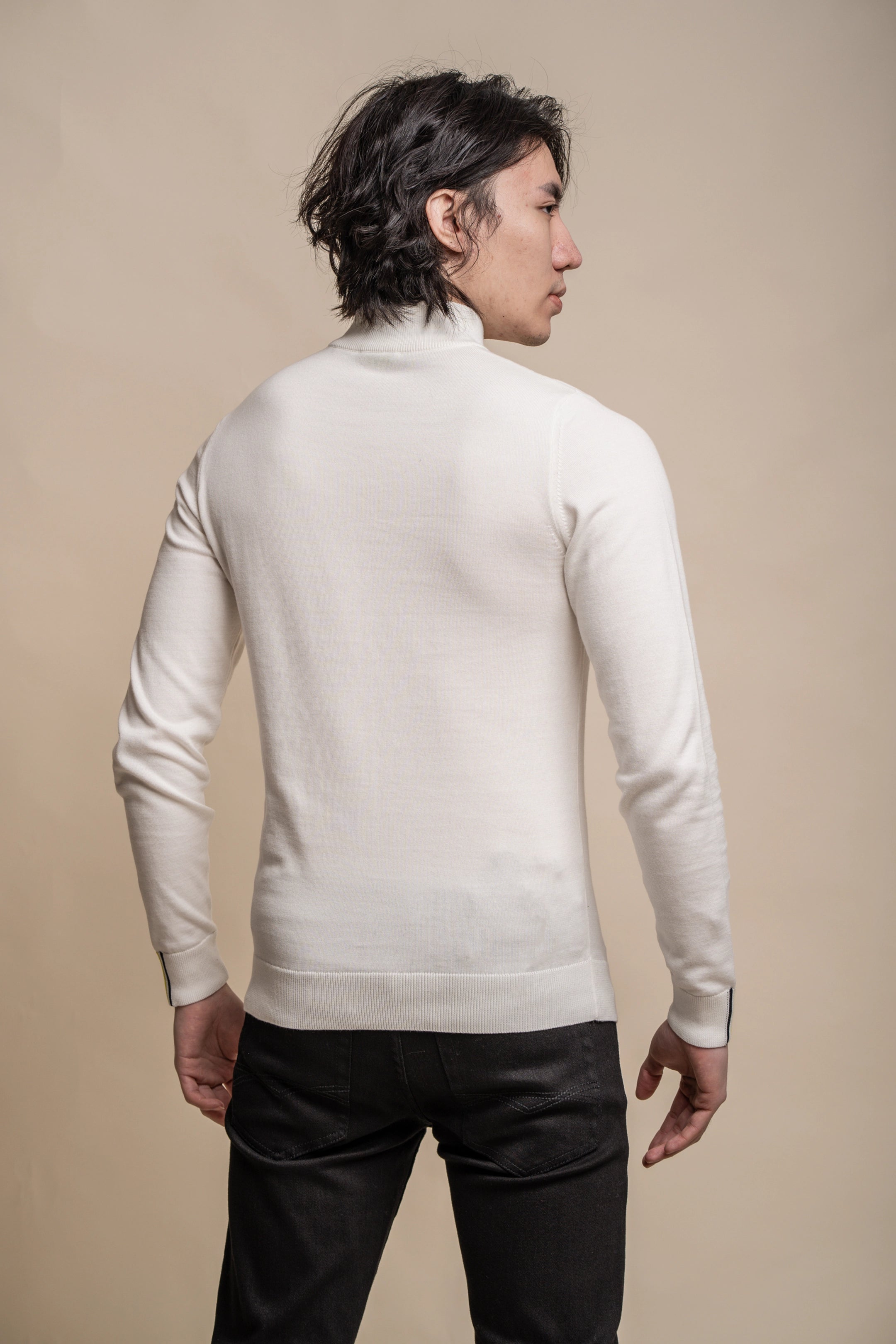 Avanti Half Zip Ecru Jumper