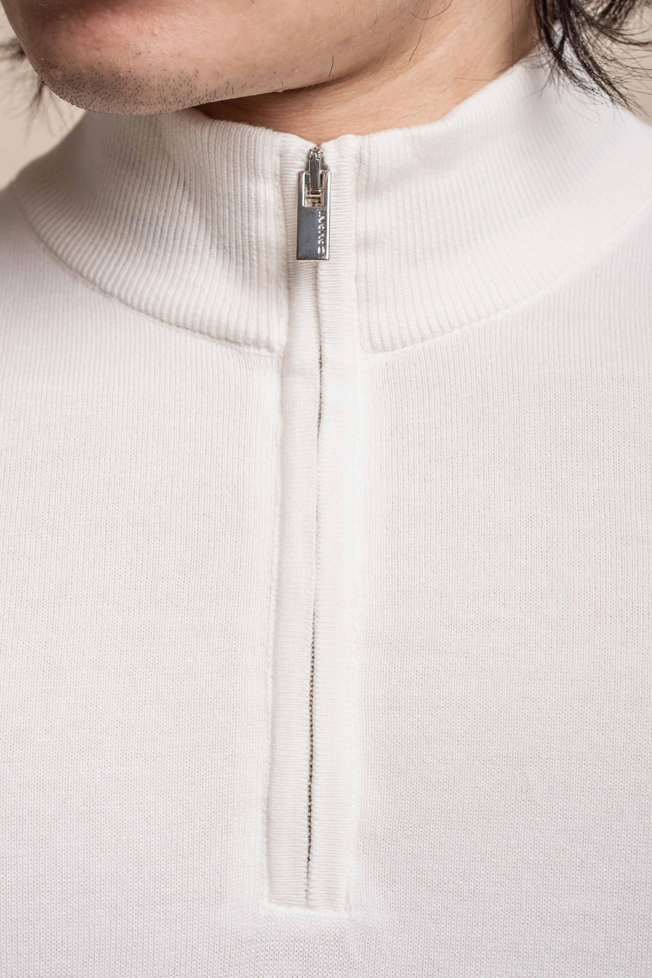 Avanti Half Zip Ecru Jumper