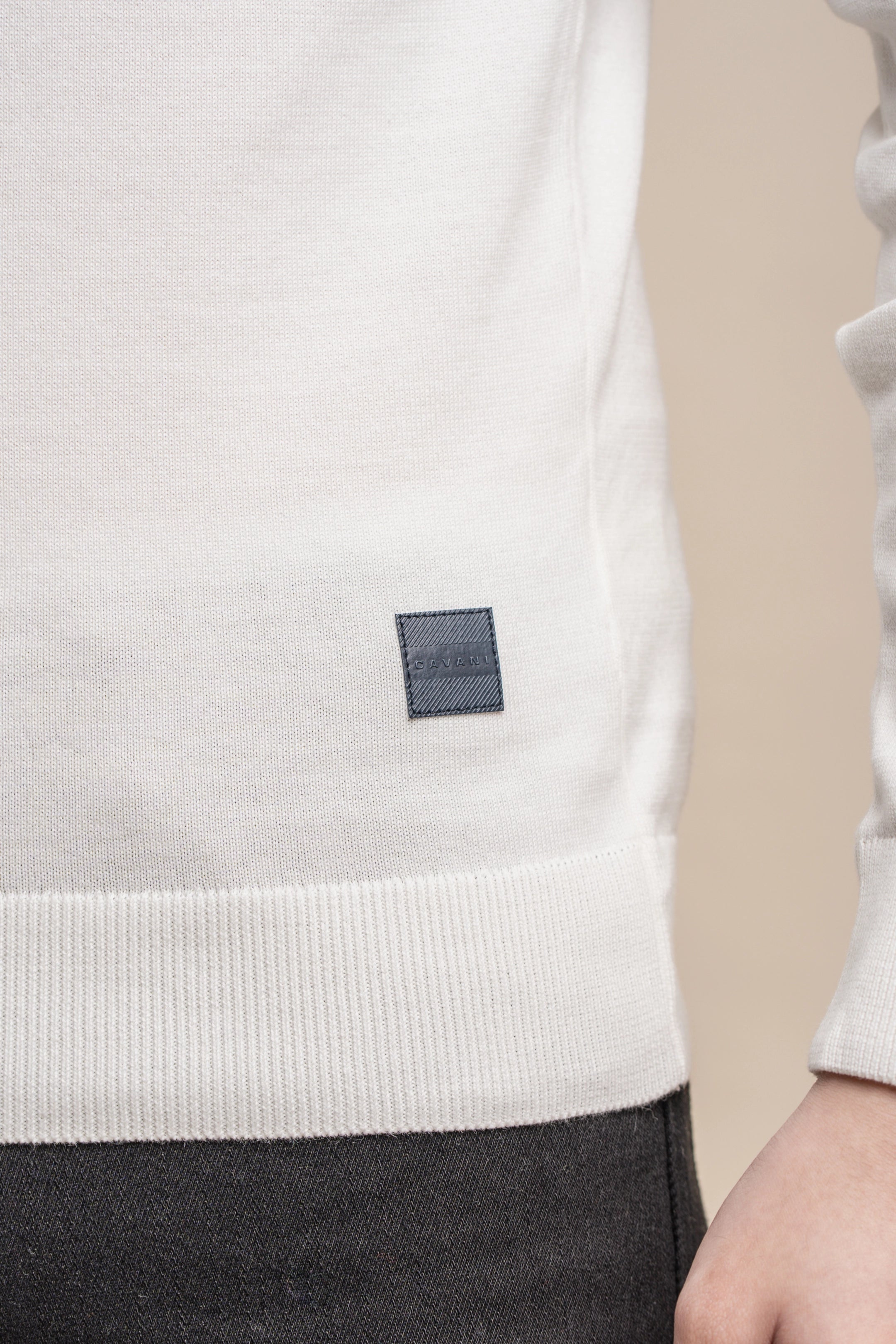 Avanti Half Zip Ecru Jumper