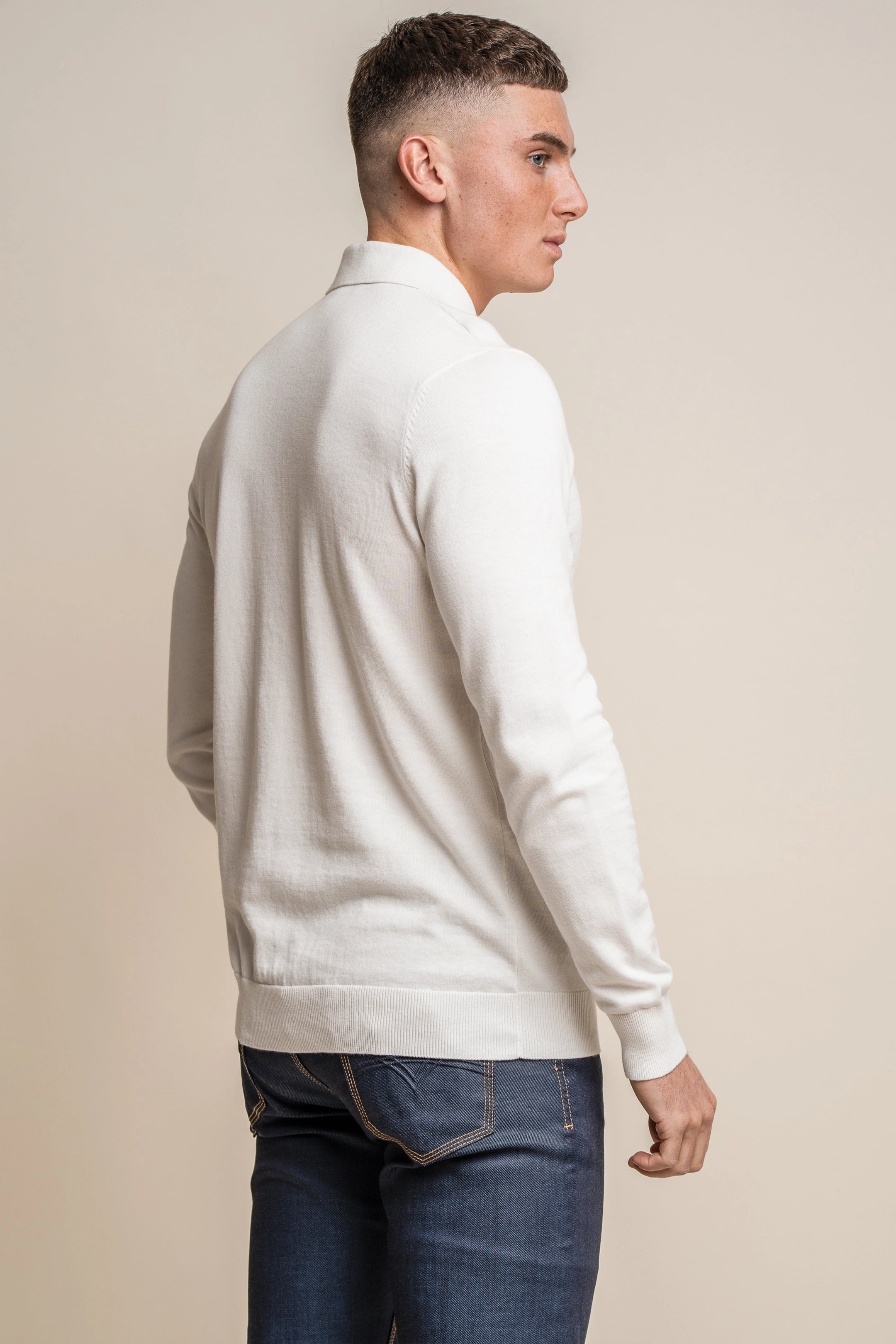 Diablo Ecru Quarter Zip Jumper