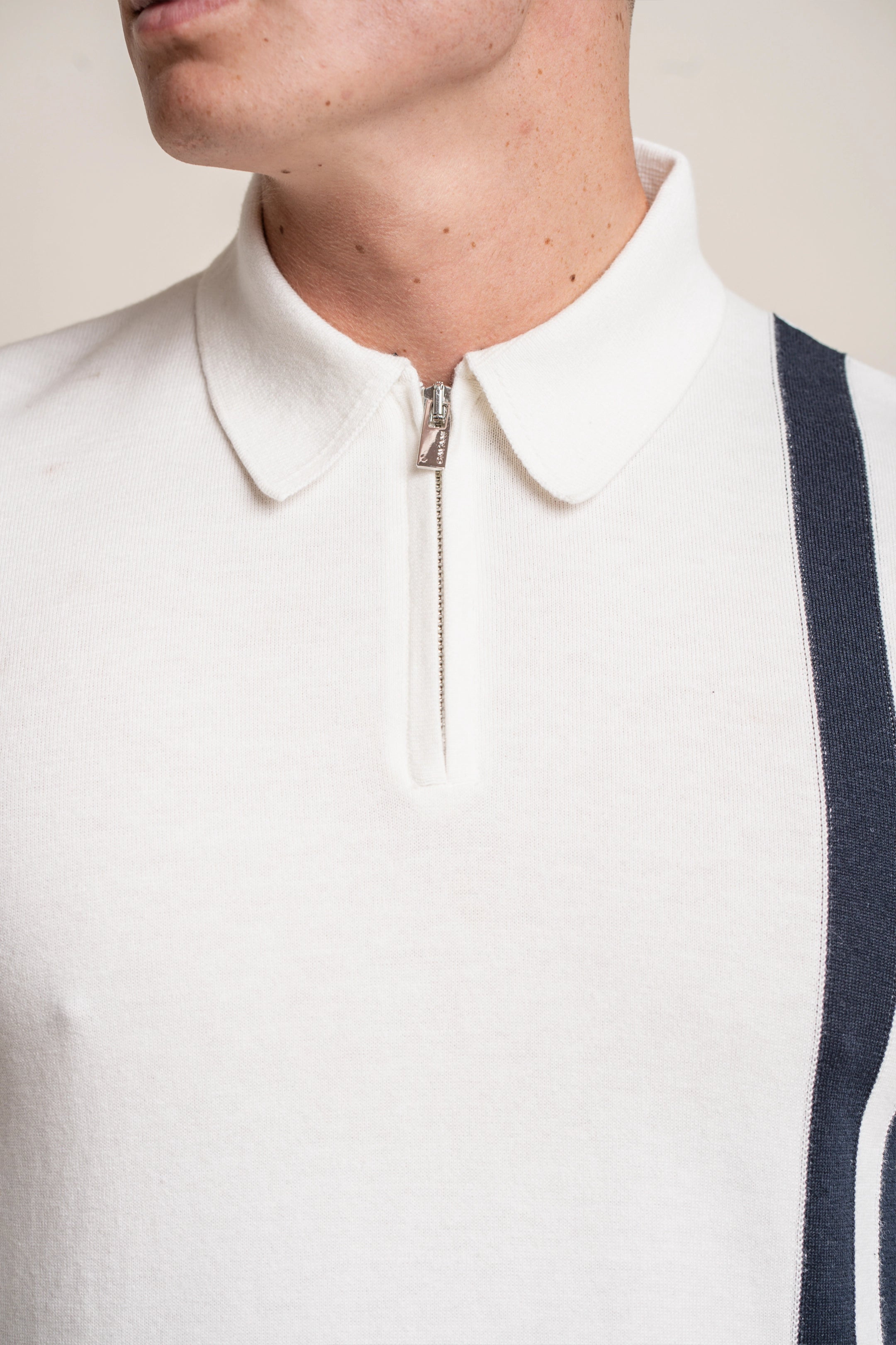 Diablo Ecru Quarter Zip Jumper