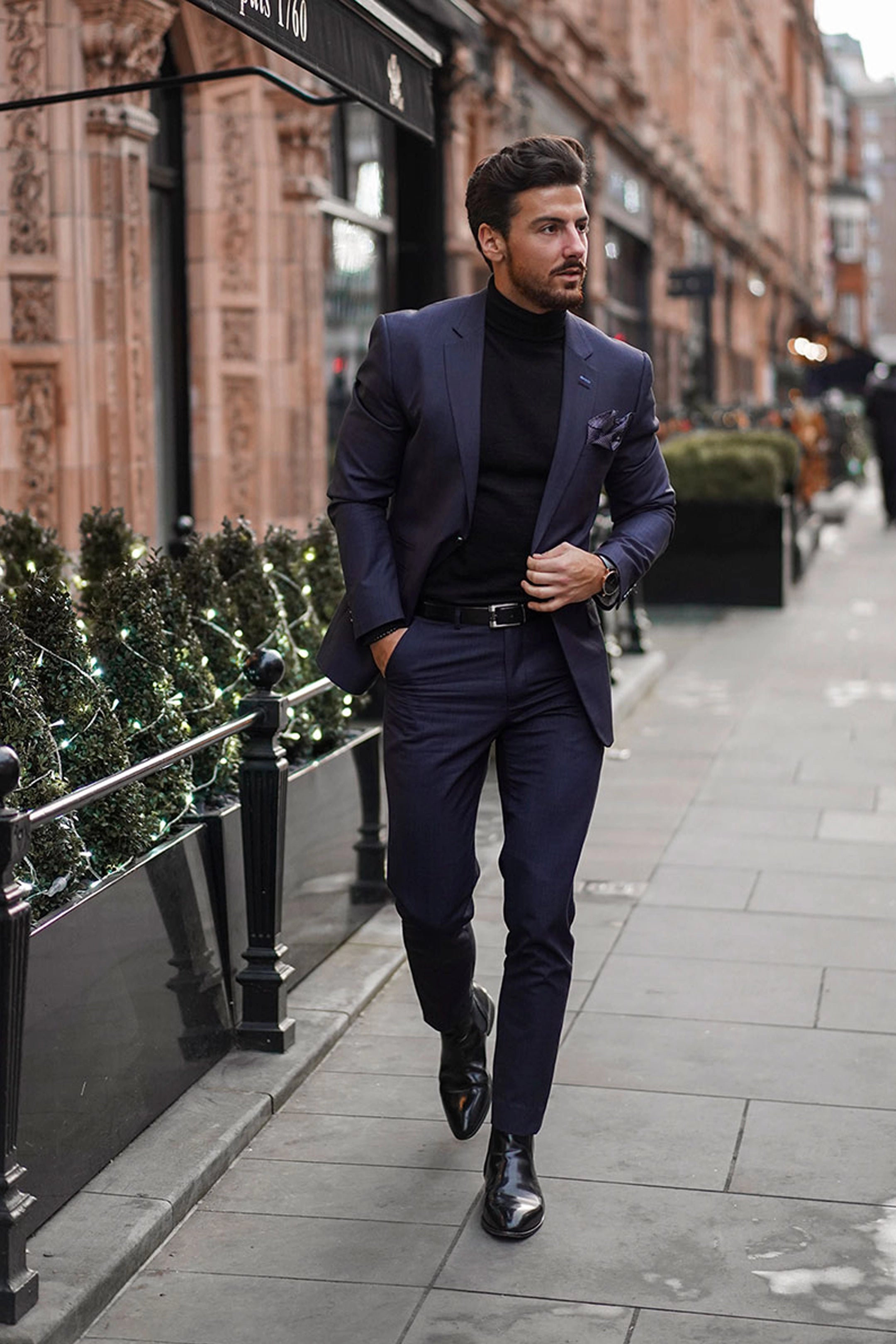 Seeba Navy Three Piece Suit