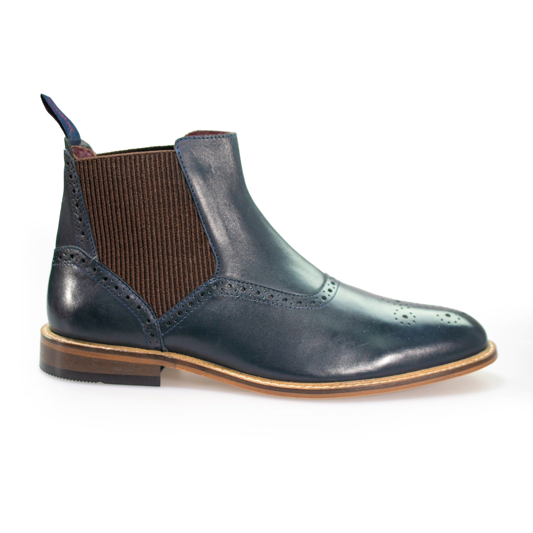Moriarty Navy Chelsea Boots