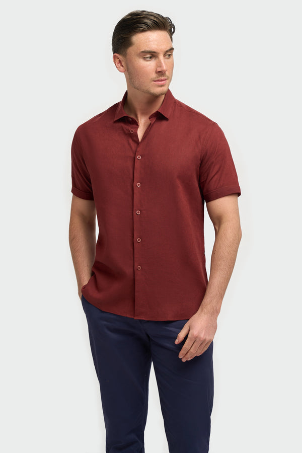 Matera Rust Short Sleeve Shirt