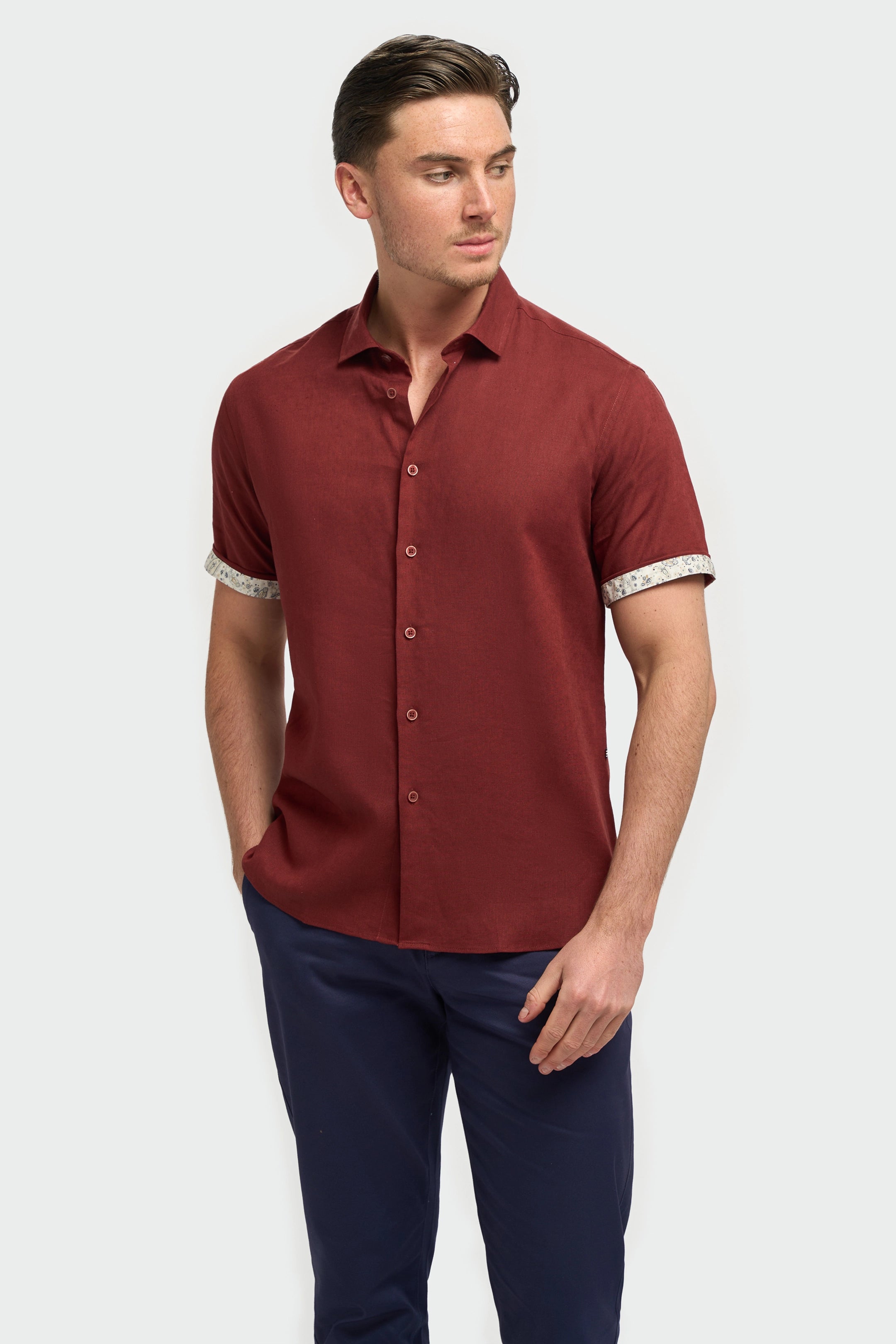 Matera Rust Short Sleeve Shirt
