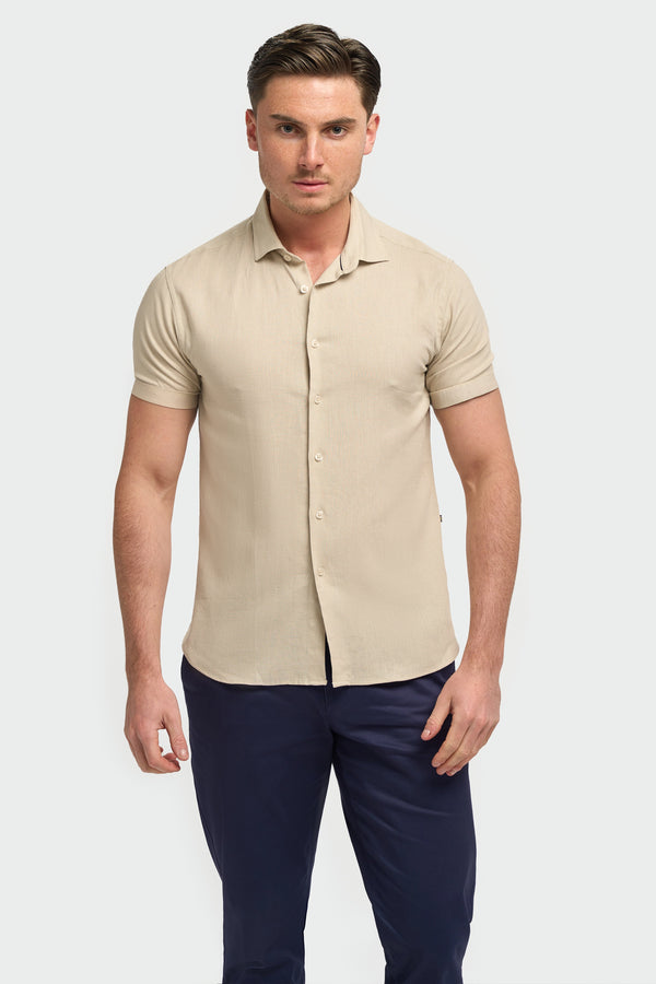 Matera Taupe Short Sleeve Shirt