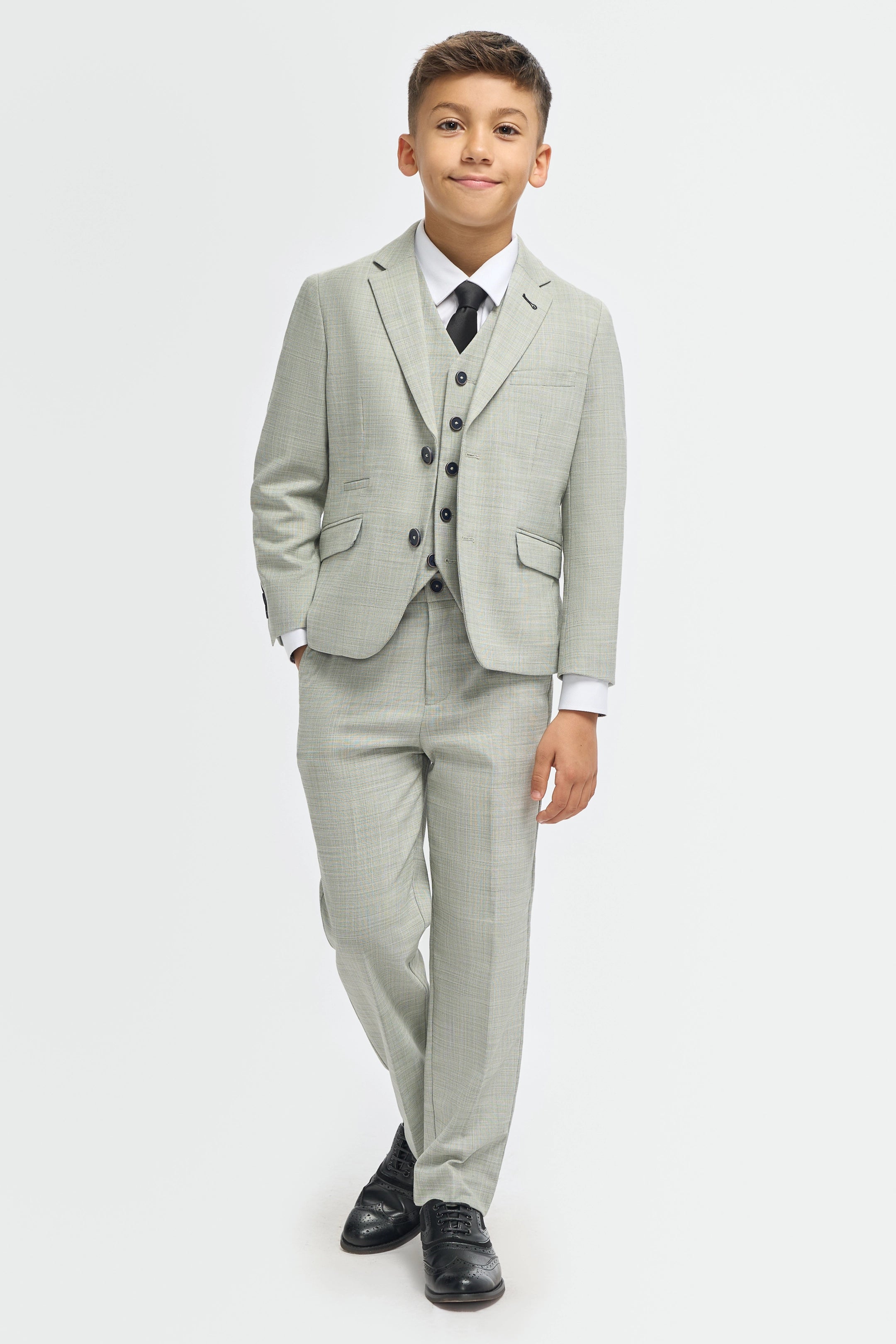 Boys Camden Sage Three Piece Suit