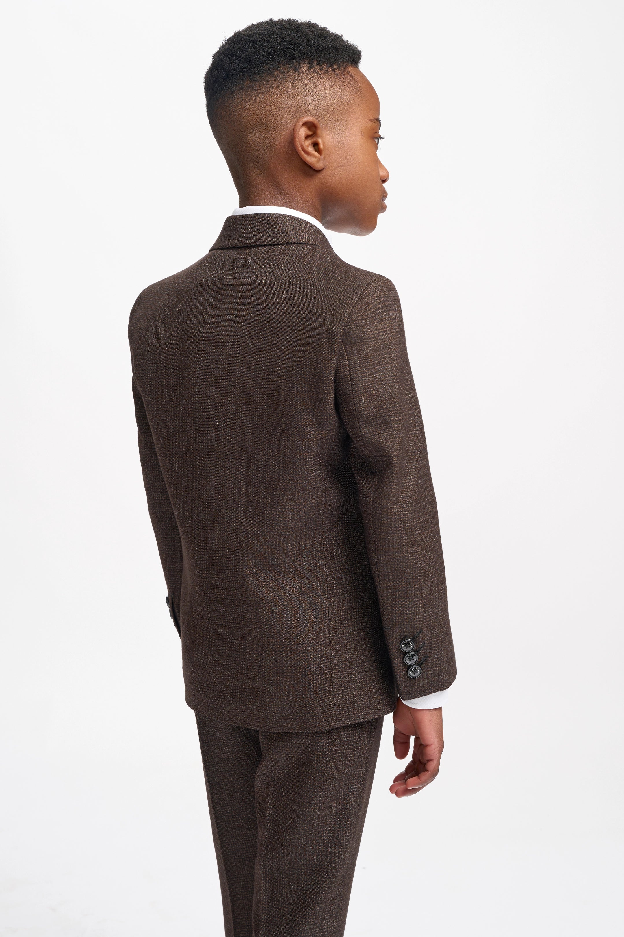 Boys Caridi Brown Three Piece Suit