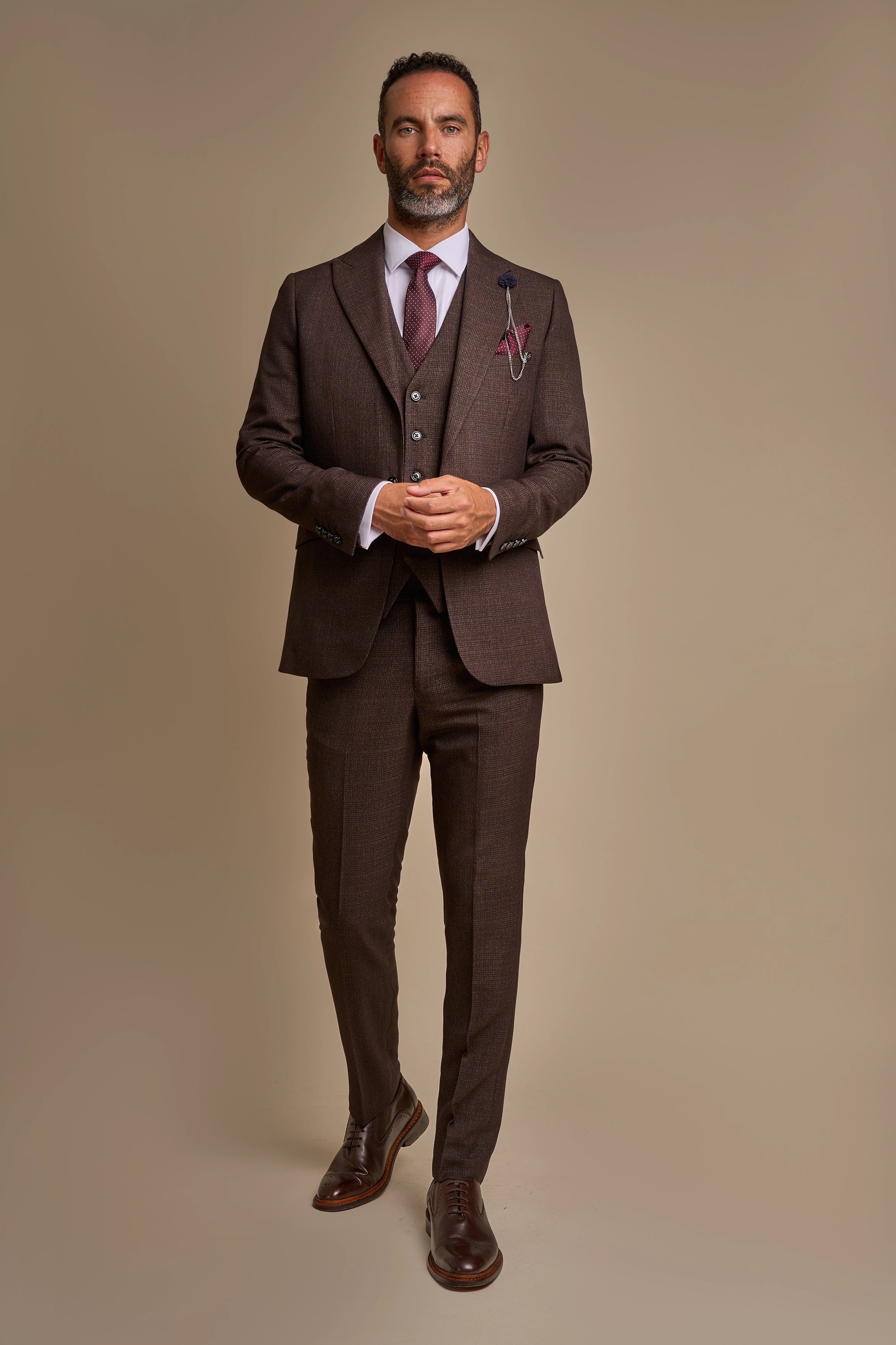 Caridi Brown Three Piece Suit