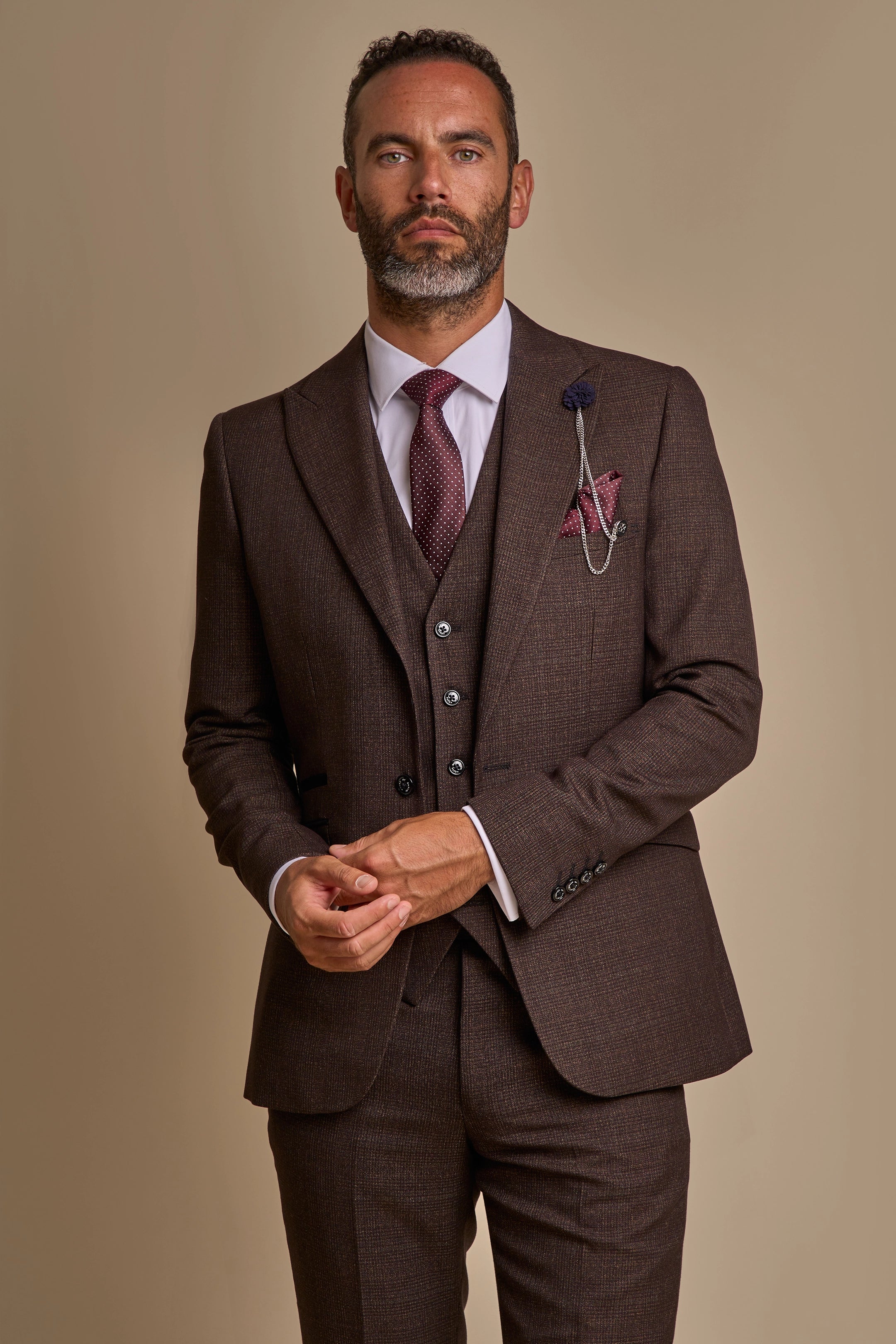 Caridi Brown Three Piece Suit