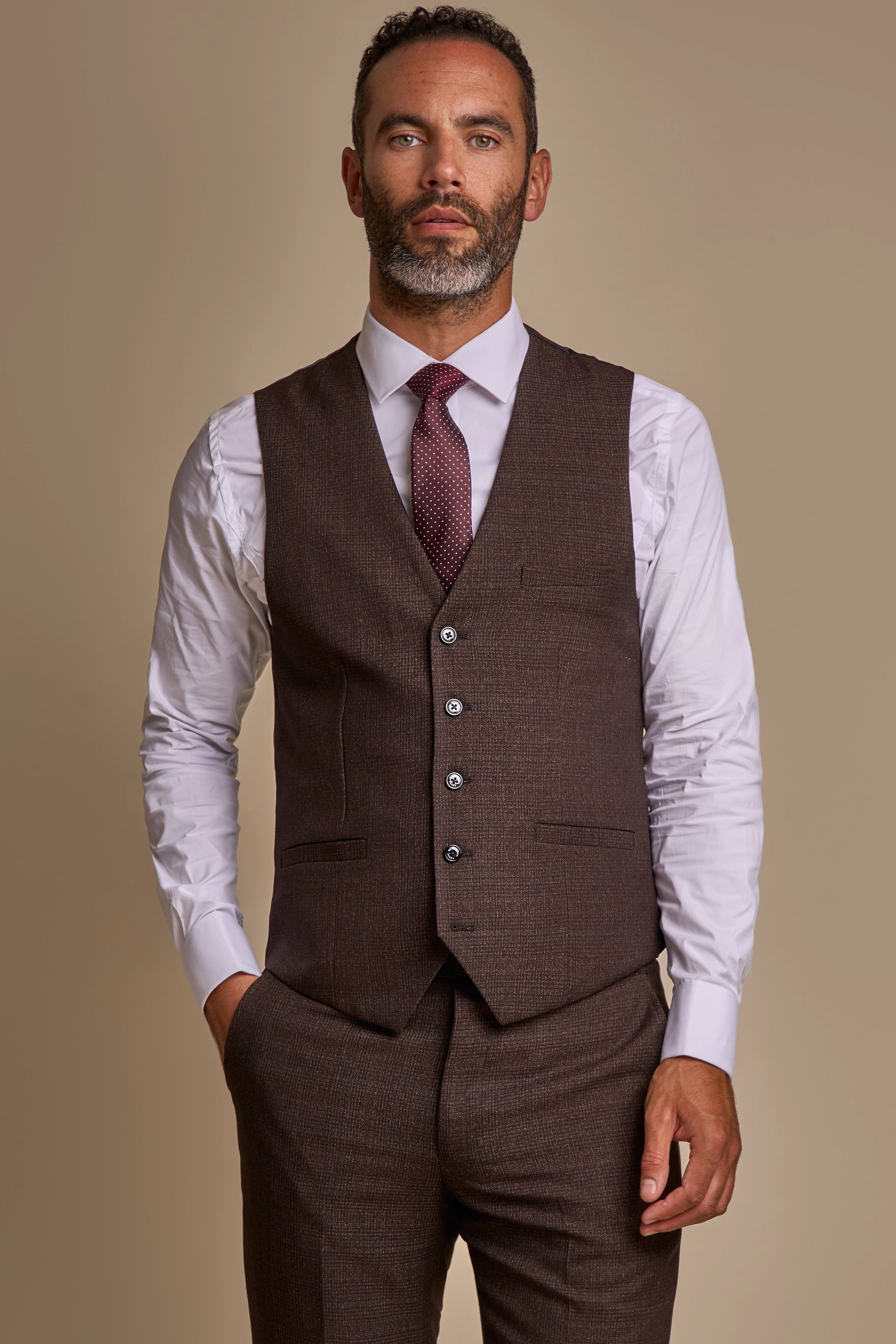 Caridi Brown Three Piece Suit