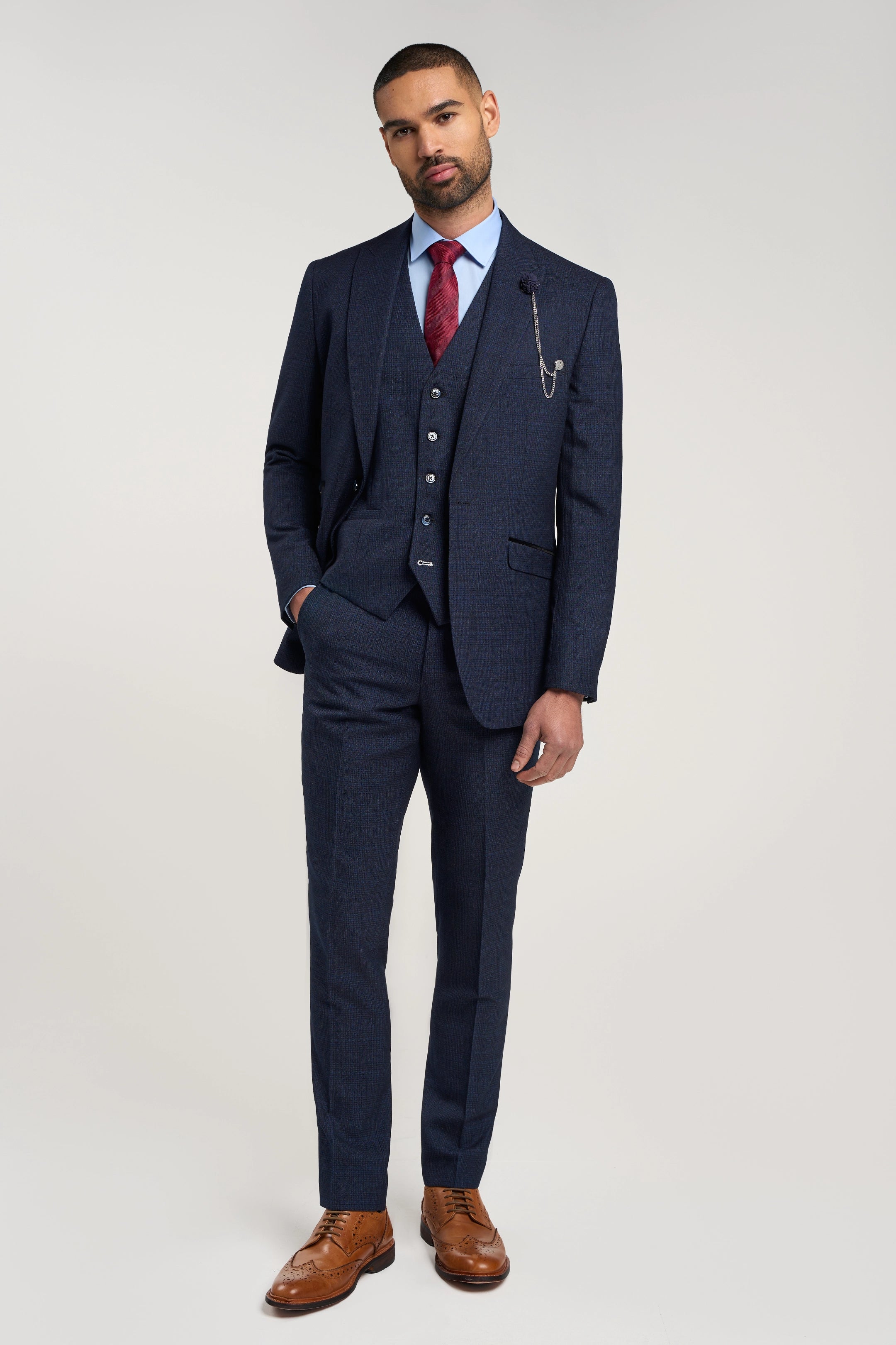 Caridi Navy Three Piece Suit