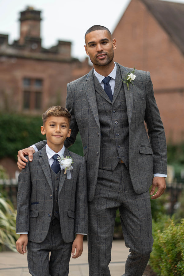 Albert Grey Tweed Three Piece Suit