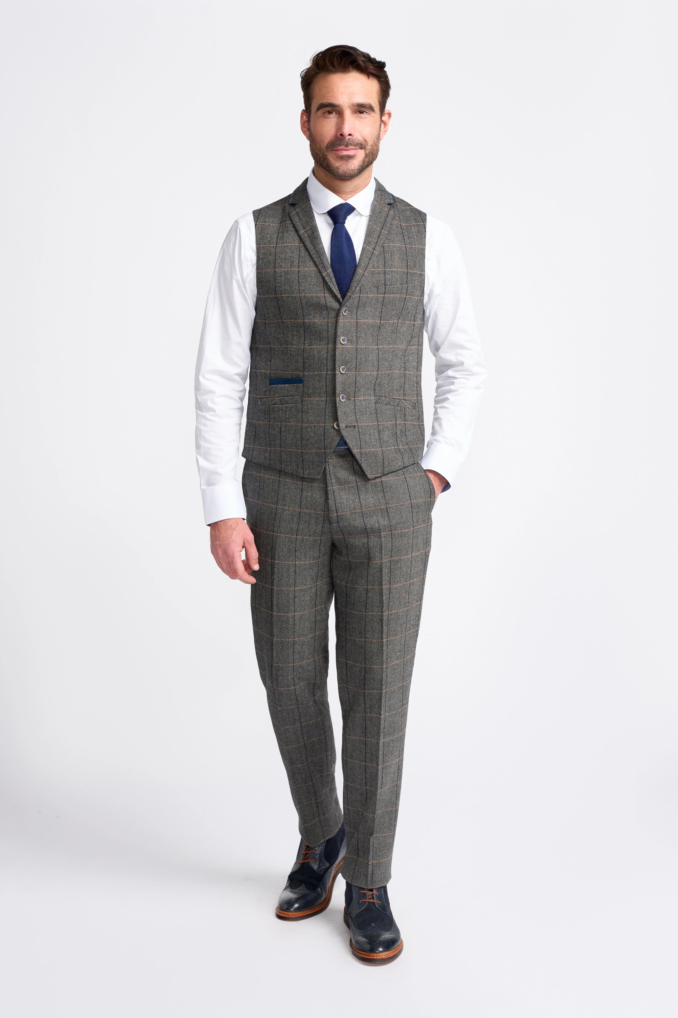 Albert Grey Tweed Three Piece Suit