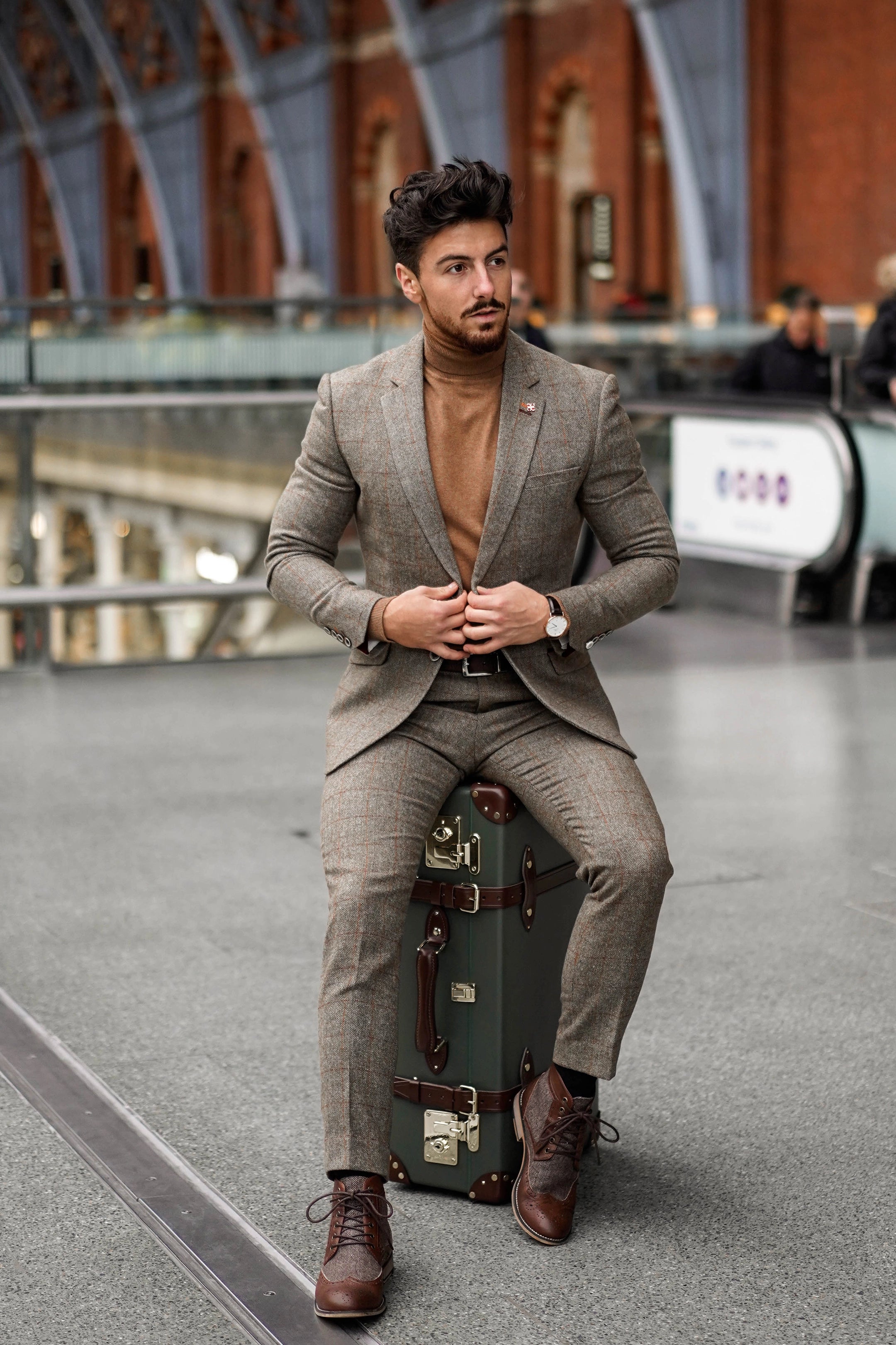 Gaston Sage Three Piece Suit