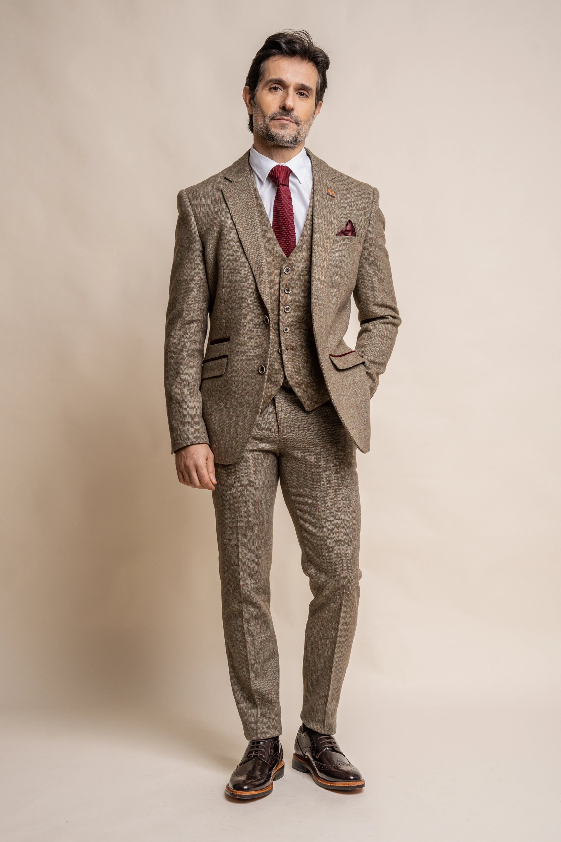 Gaston Sage Three Piece Suit