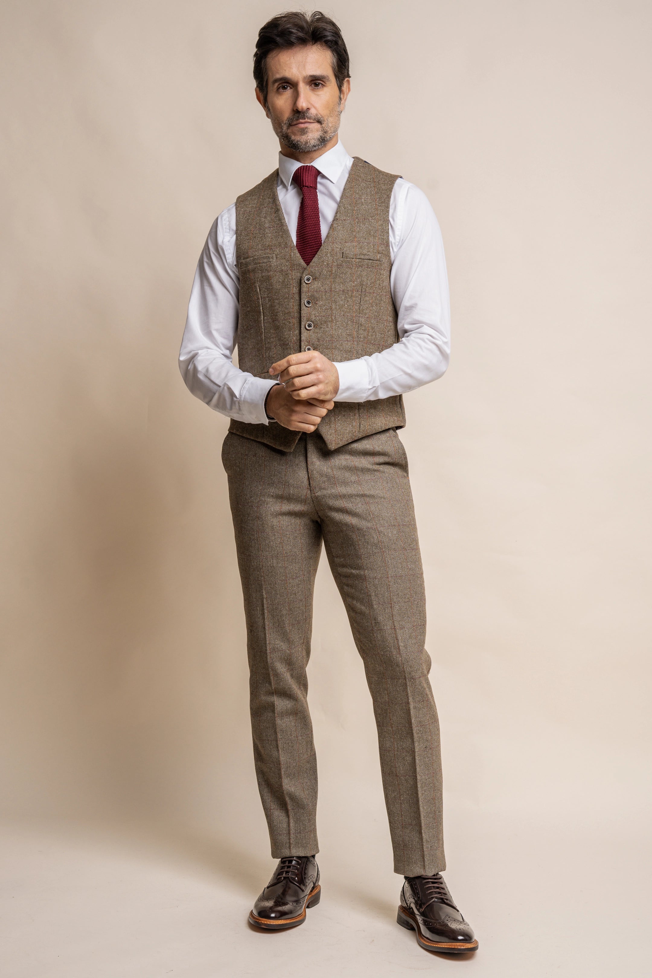 Gaston Sage Three Piece Suit