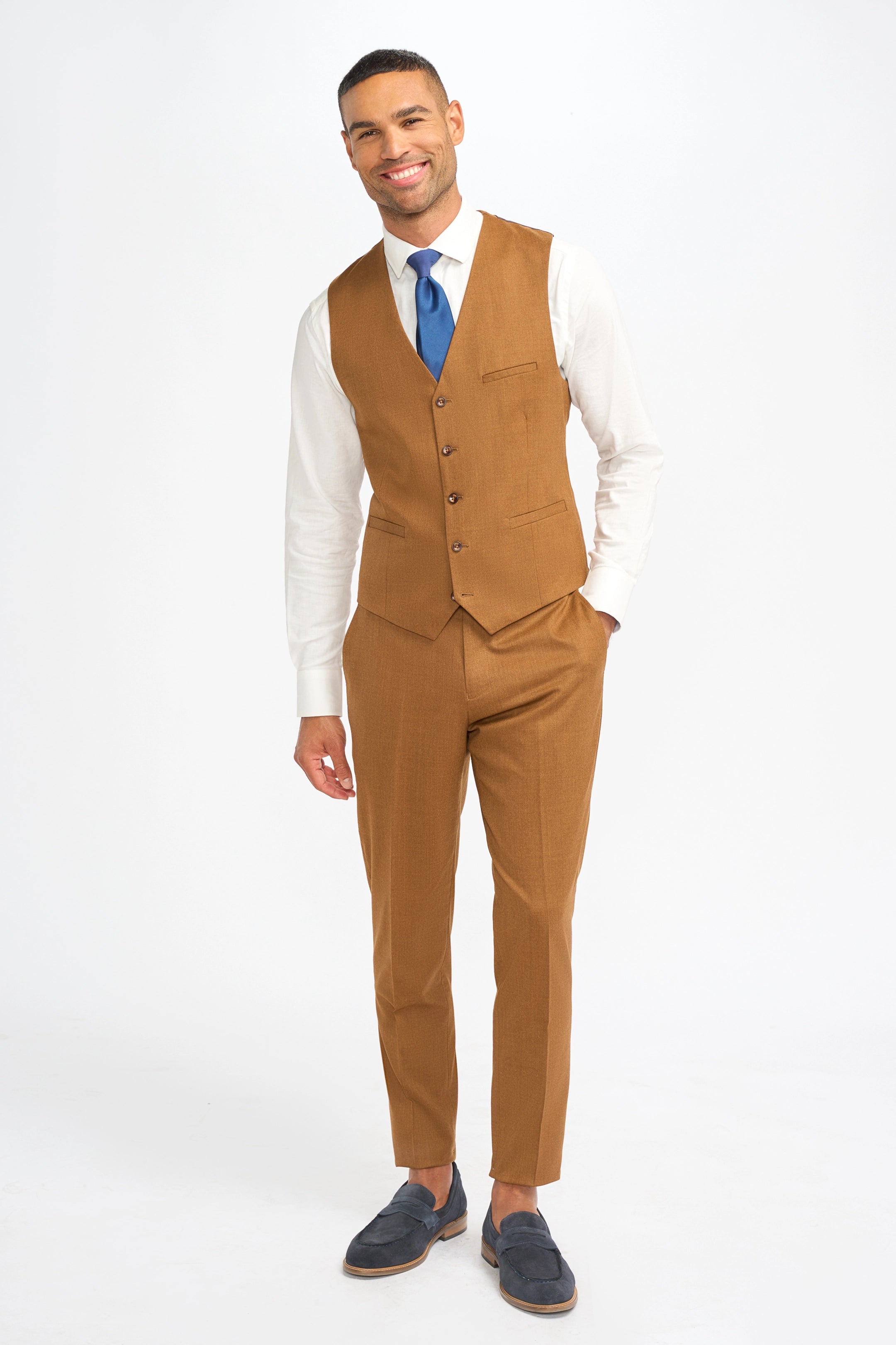 James Sierra Rich Wool Three Piece Suit