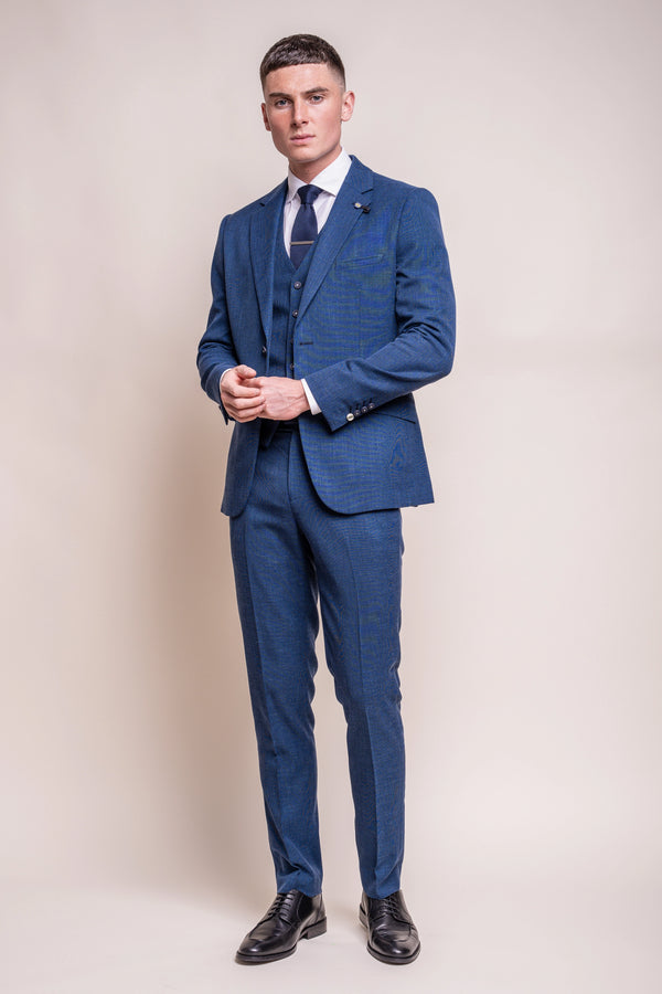 Miami Blue Three Piece Suit