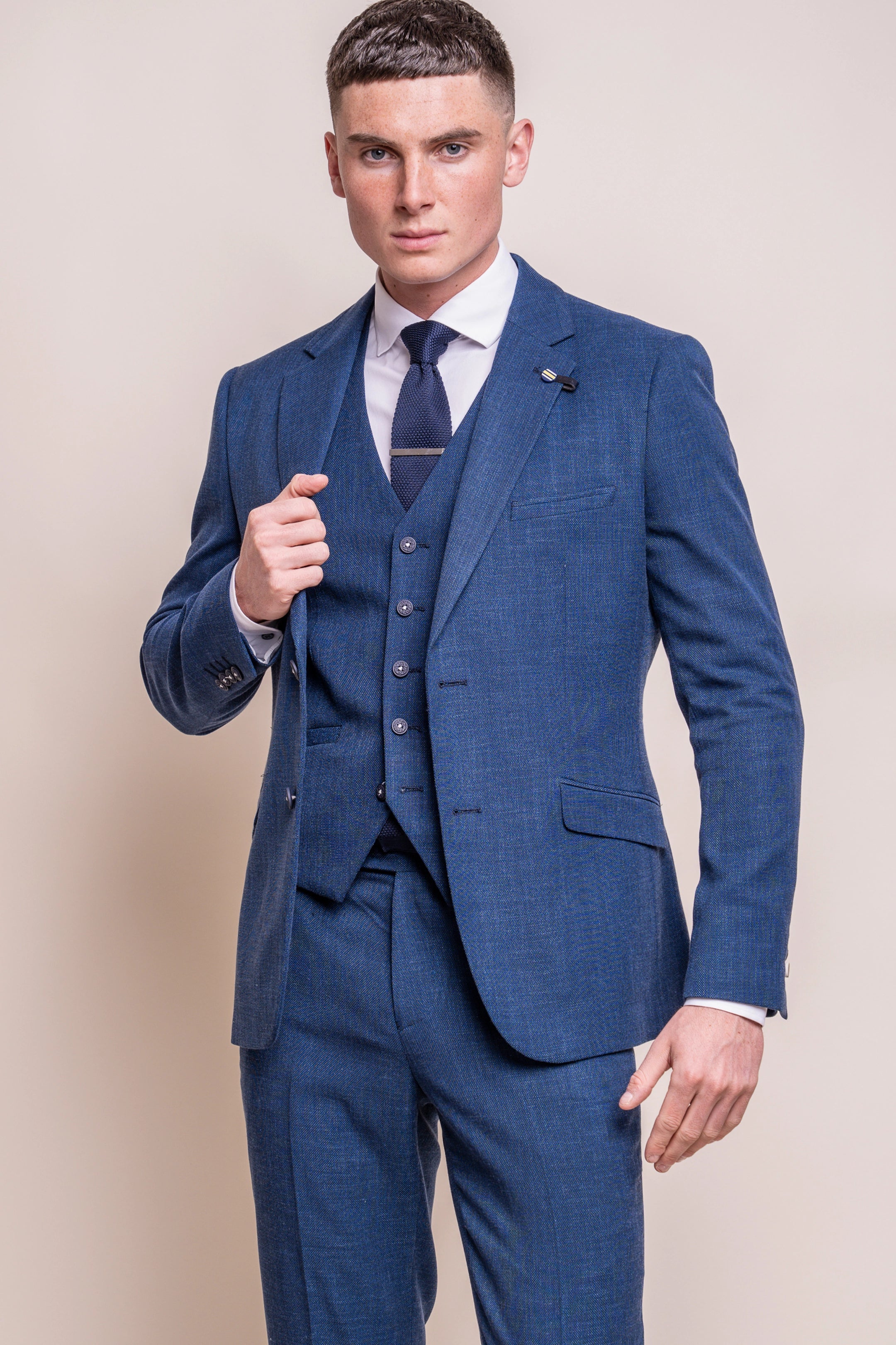 Miami Blue Three Piece Suit