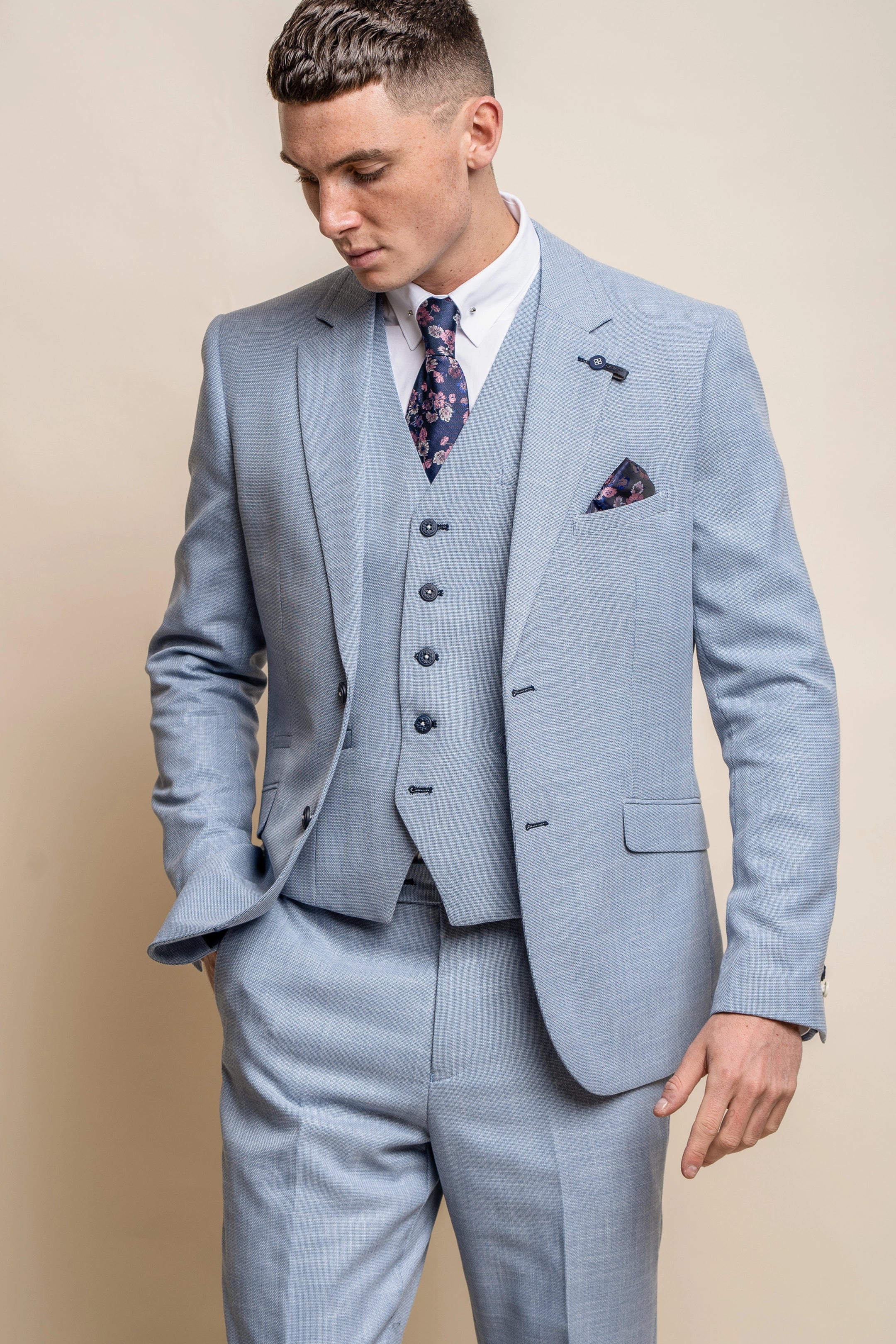 Miami Sky Three Piece Suit