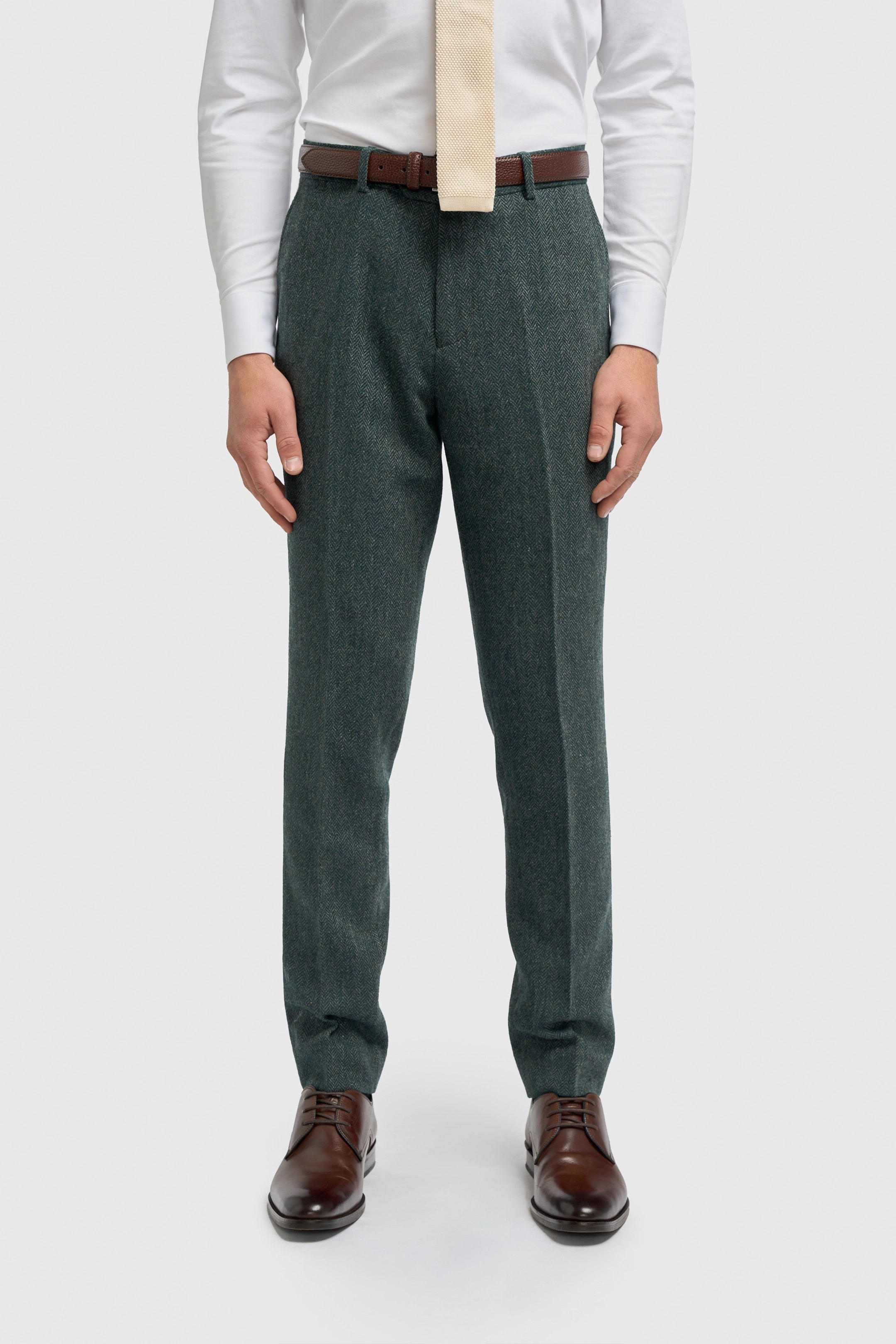 Thomas Lush Olive Tweed Three Piece Suit