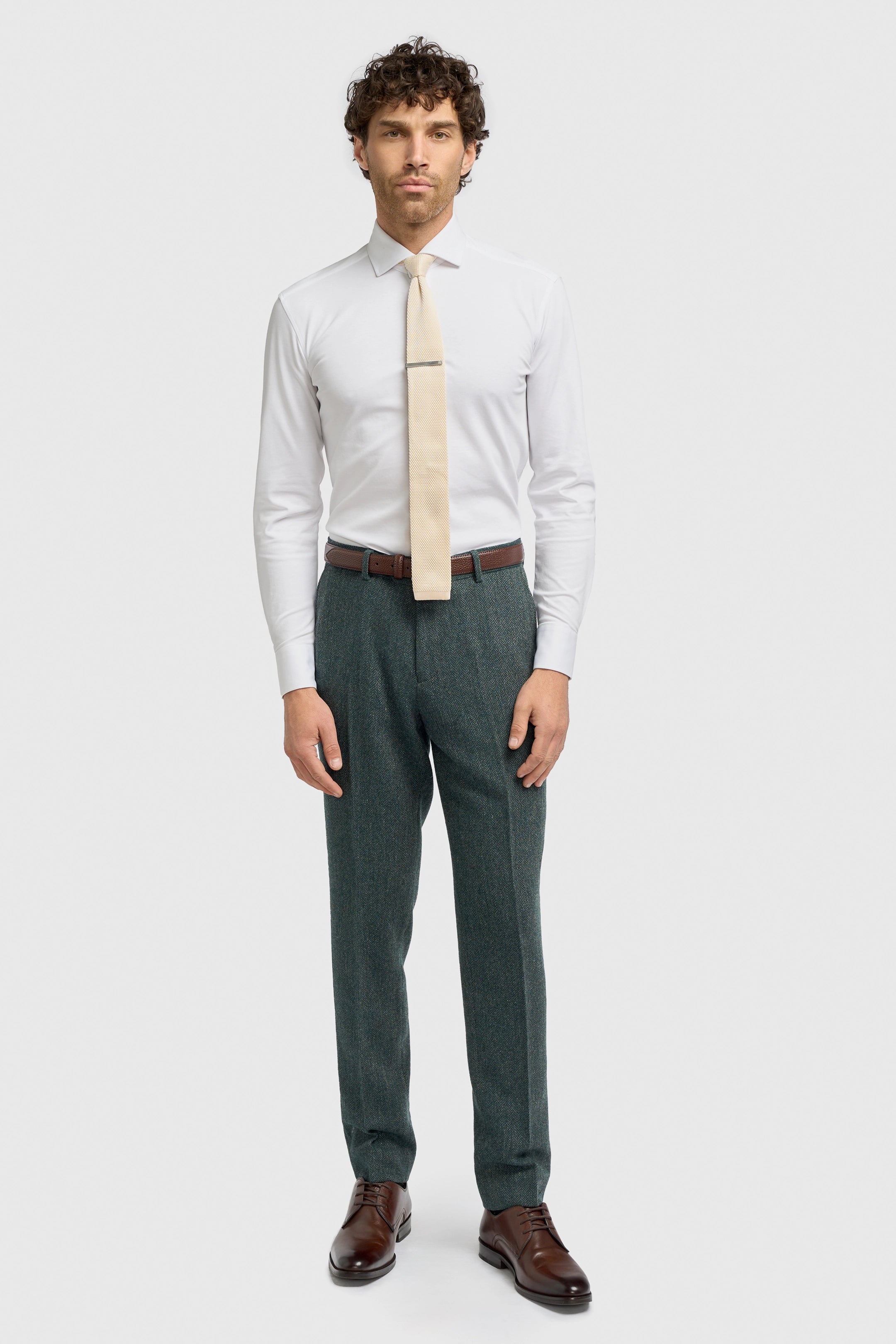 Thomas Lush Olive Tweed Three Piece Suit