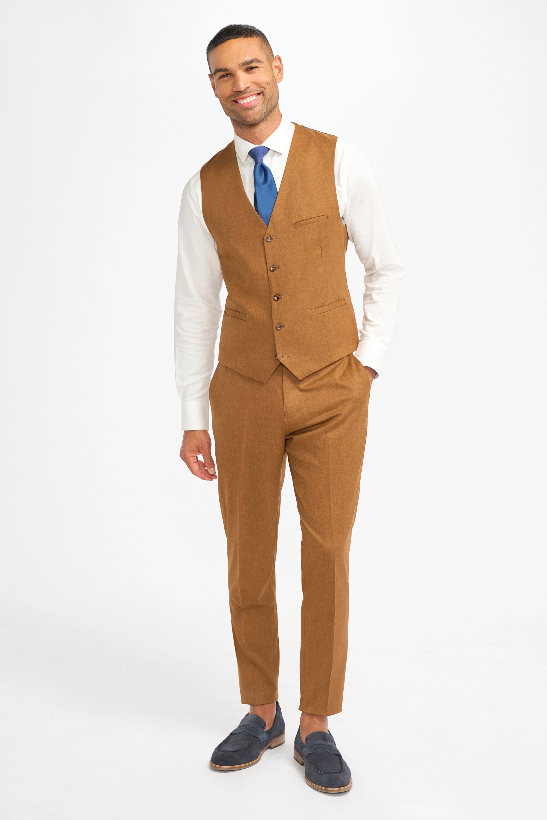 James Sierra Rich Wool Three Piece Suit