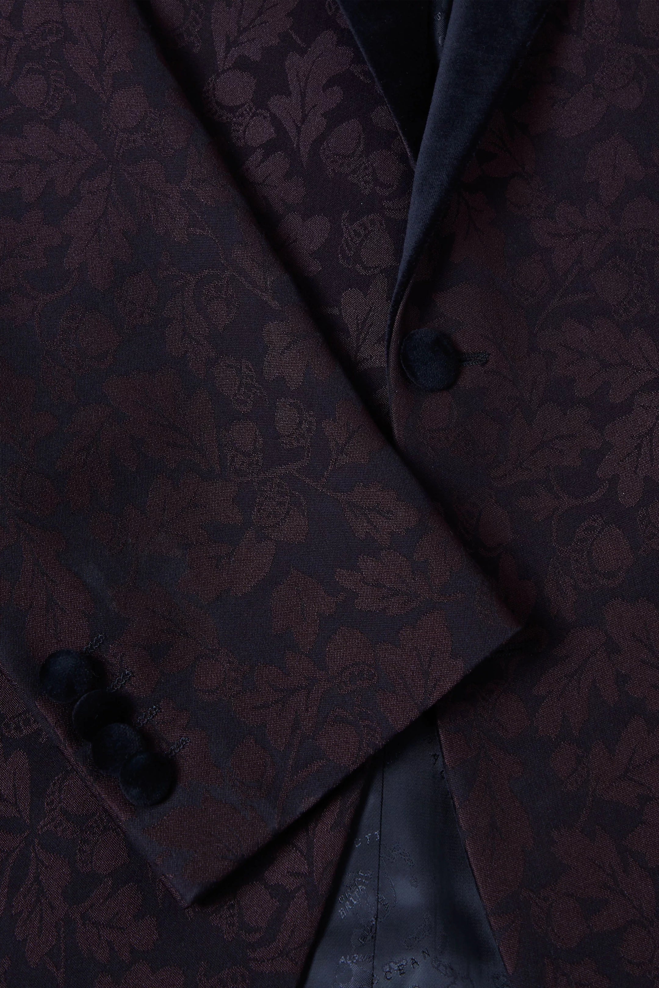 Remus Uomo Monti Z Dark Red Slim-Fit Floral Dinner Jacket