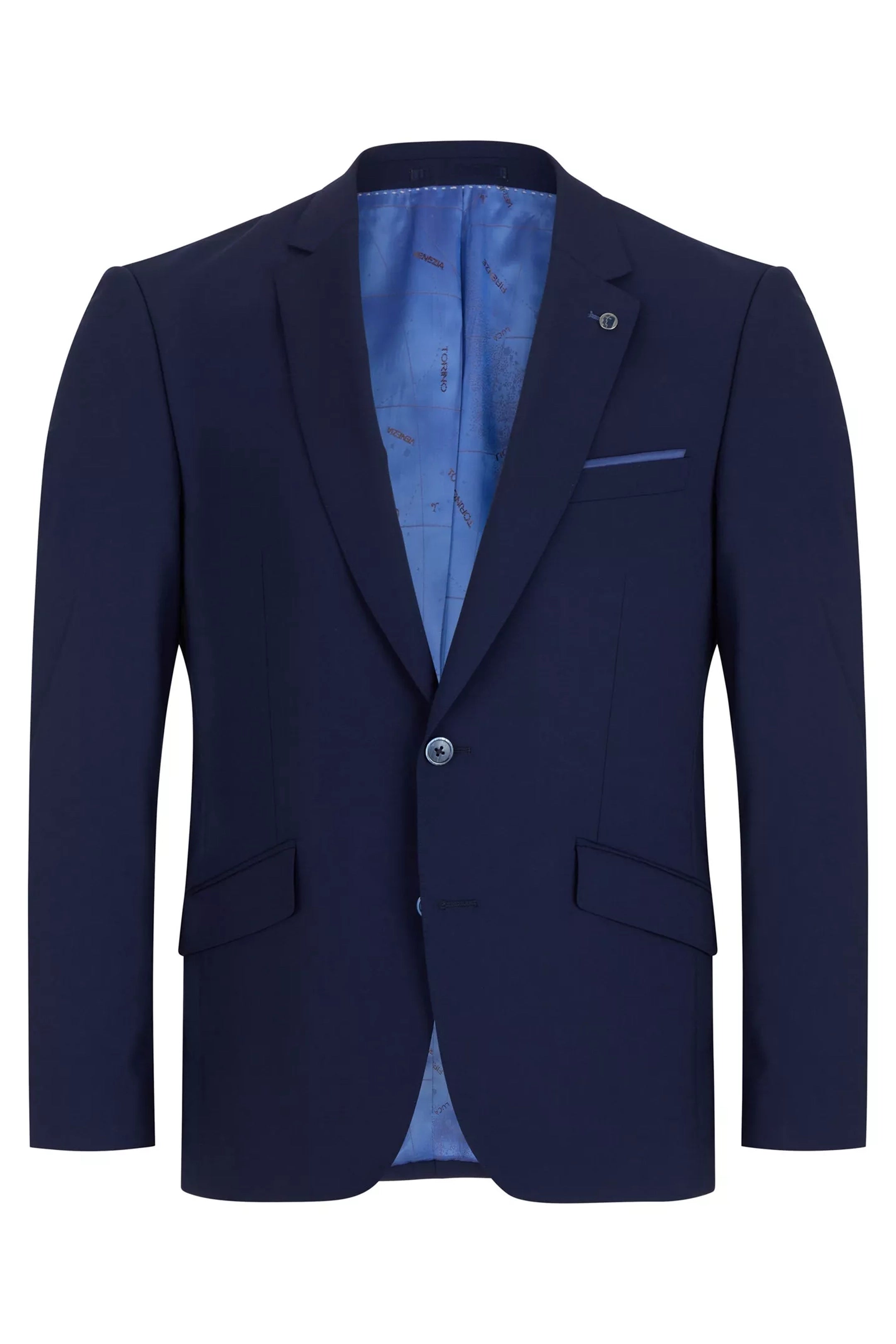 Remus Uomo Palucci Tapered Fit Wool-Rich Stretch Navy Suit