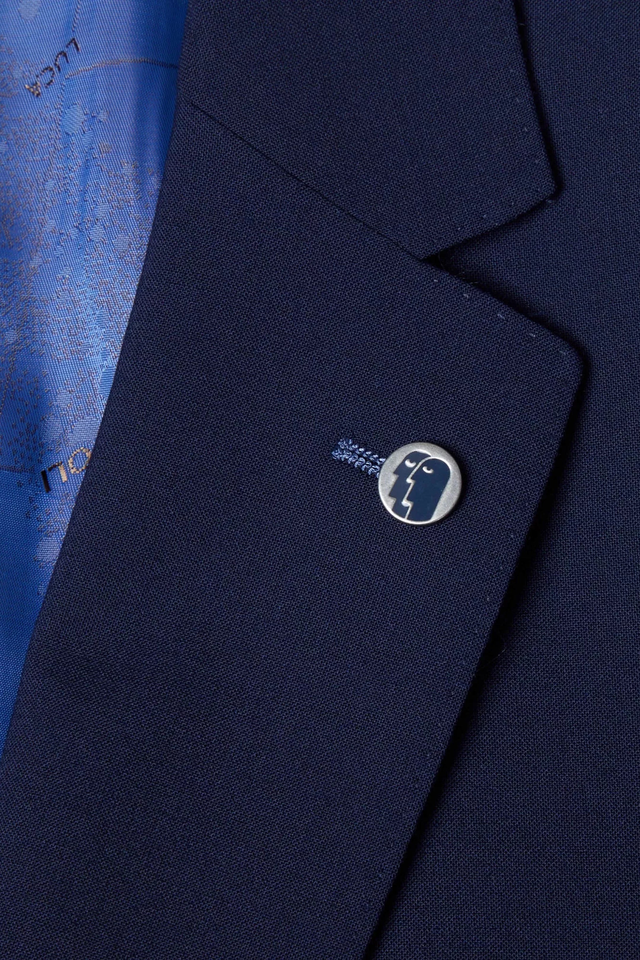 Remus Uomo Palucci Tapered Fit Wool-Rich Stretch Navy Suit