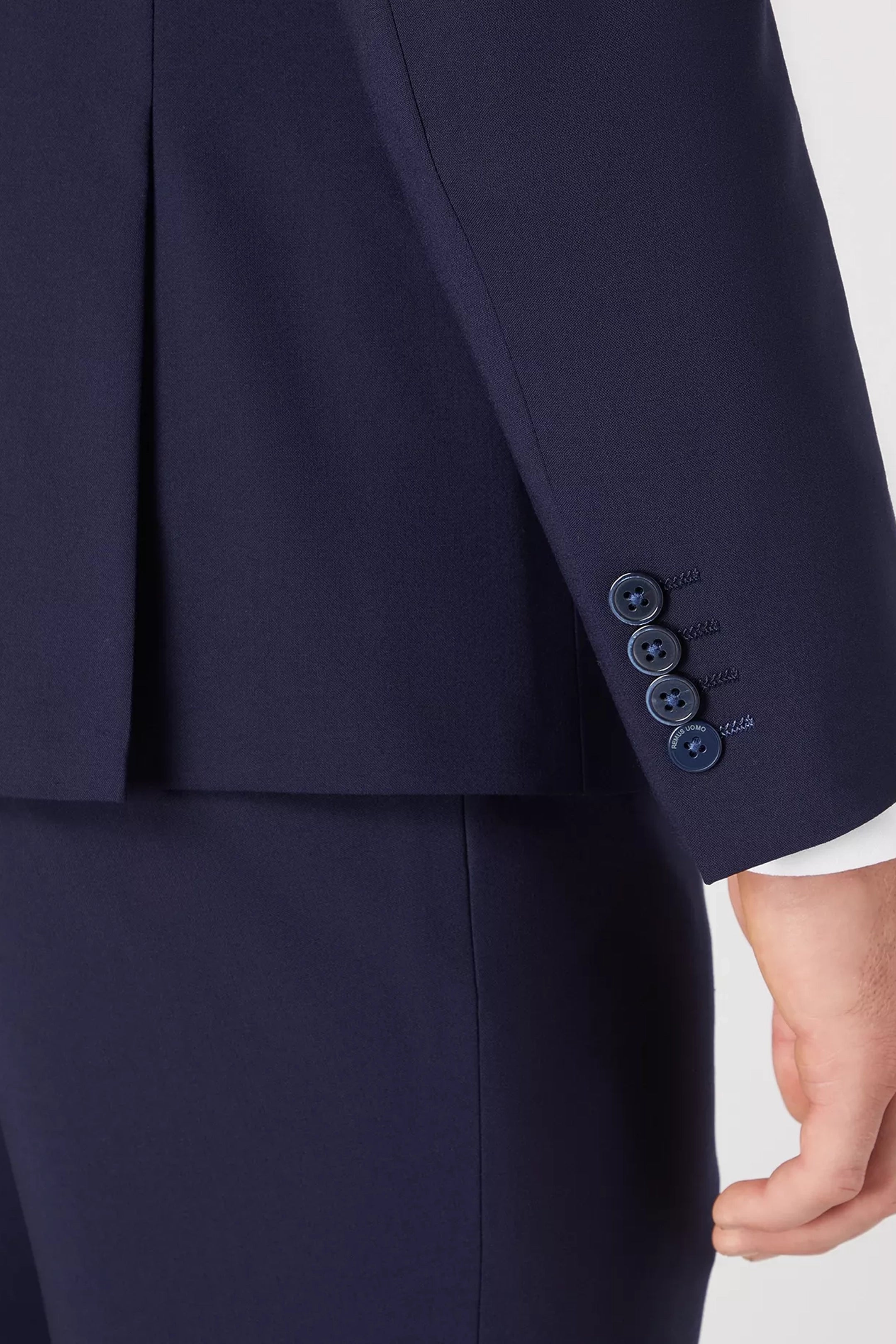 Remus Uomo Palucci Tapered Fit Wool-Rich Stretch Navy Suit