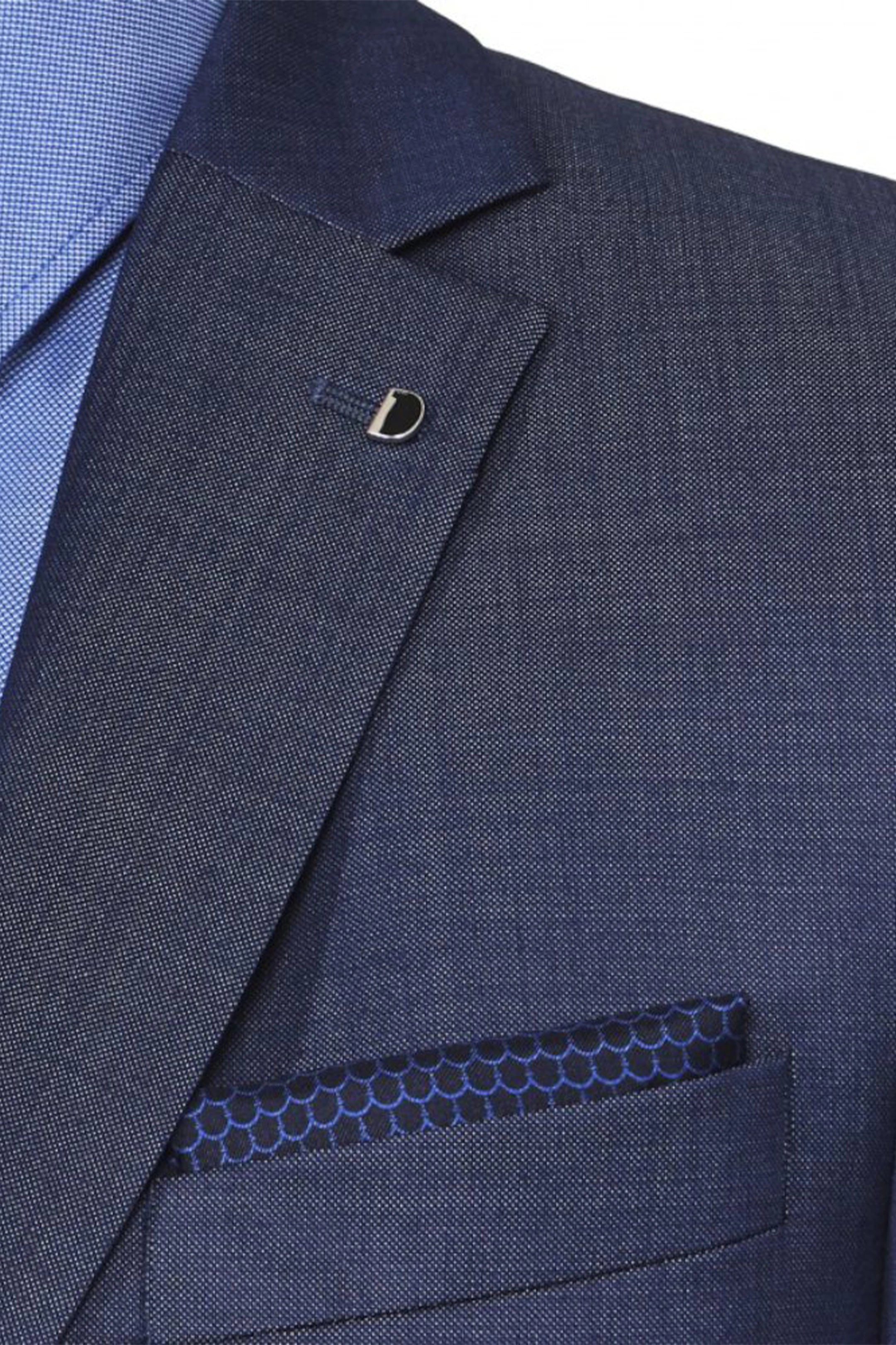 Digel Duncan Modern Fit Pure Virgin Wool Blue Jacket