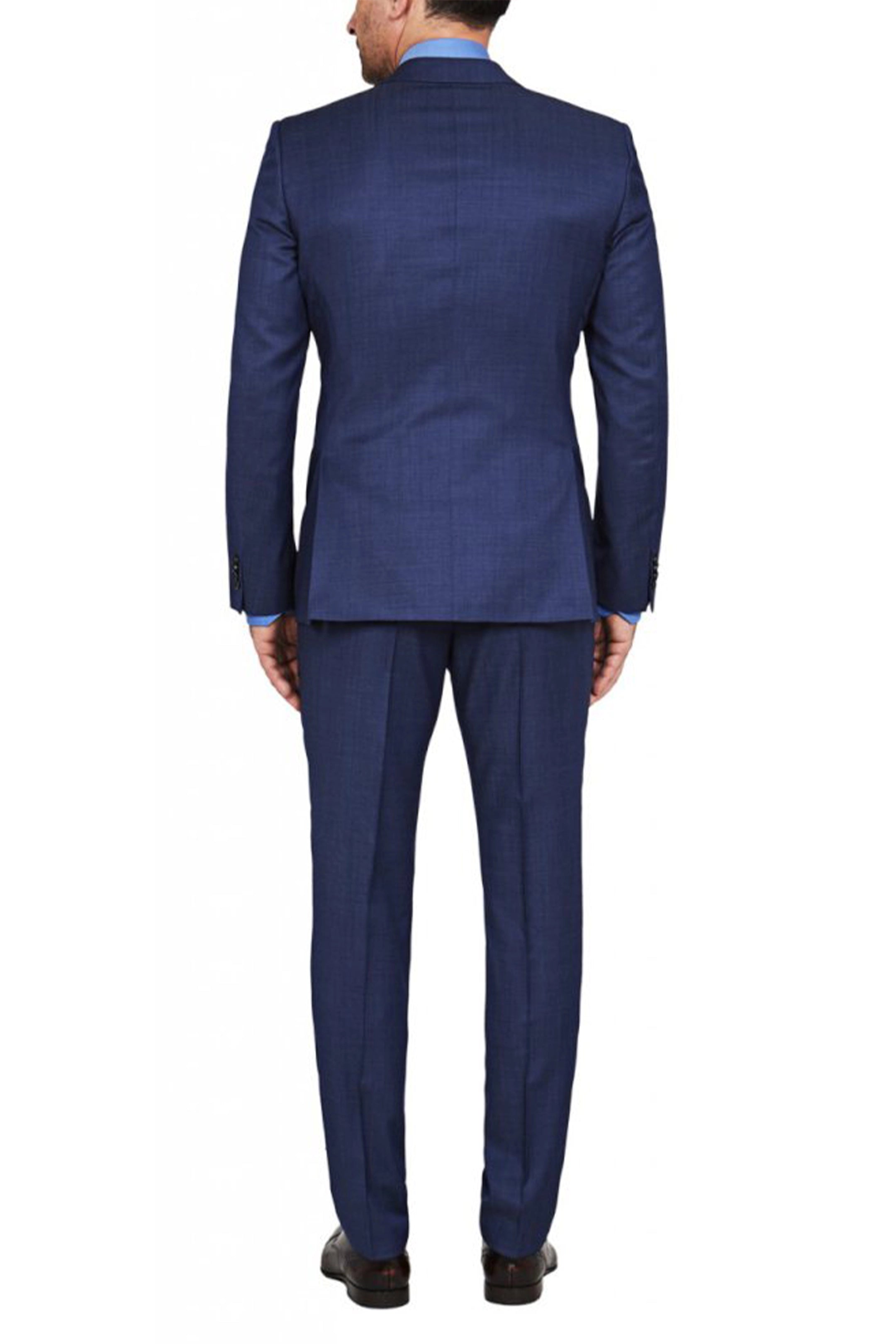 Digel Duncan Modern Fit Pure Virgin Wool Blue Trousers